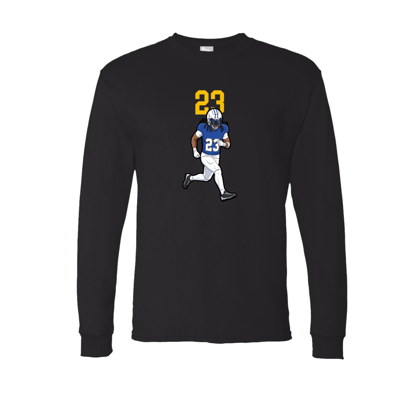 Long Sleeve Tee — Number Top in Black