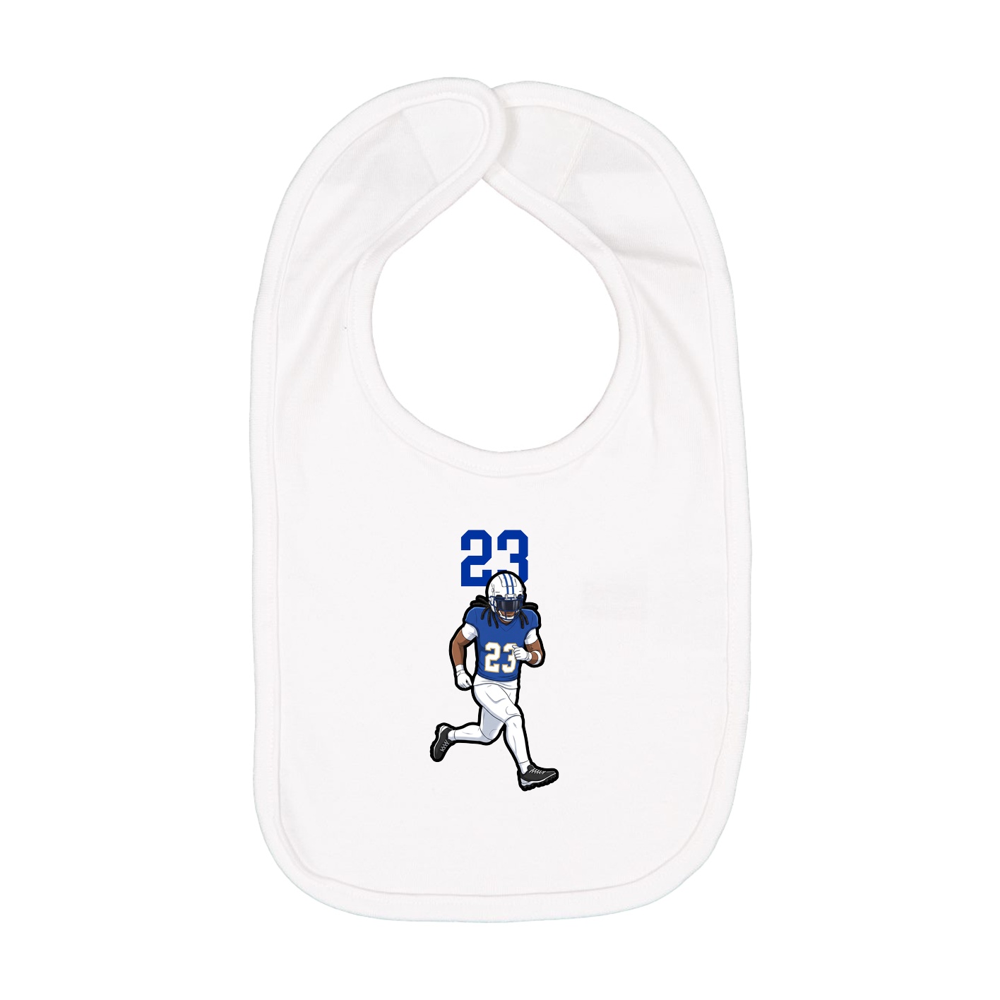 Infant Bib — Number Top in White