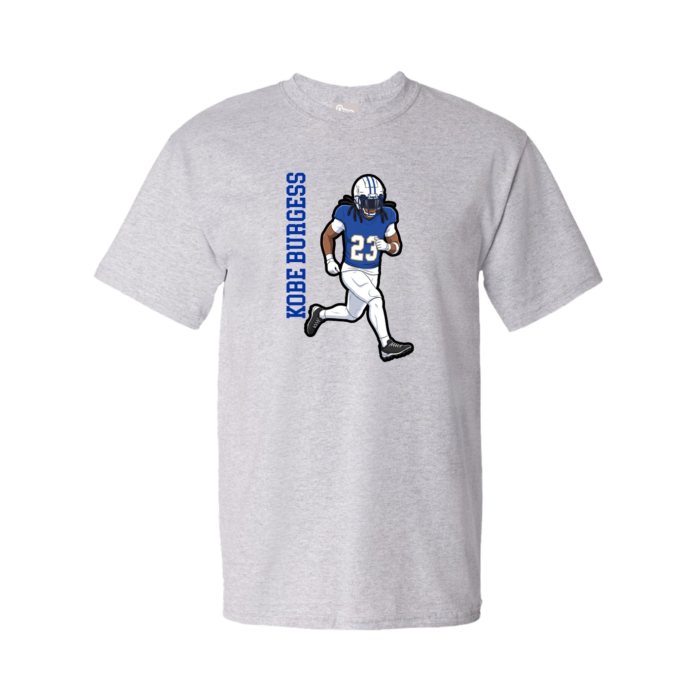 Tee — Name Vertical in Grey