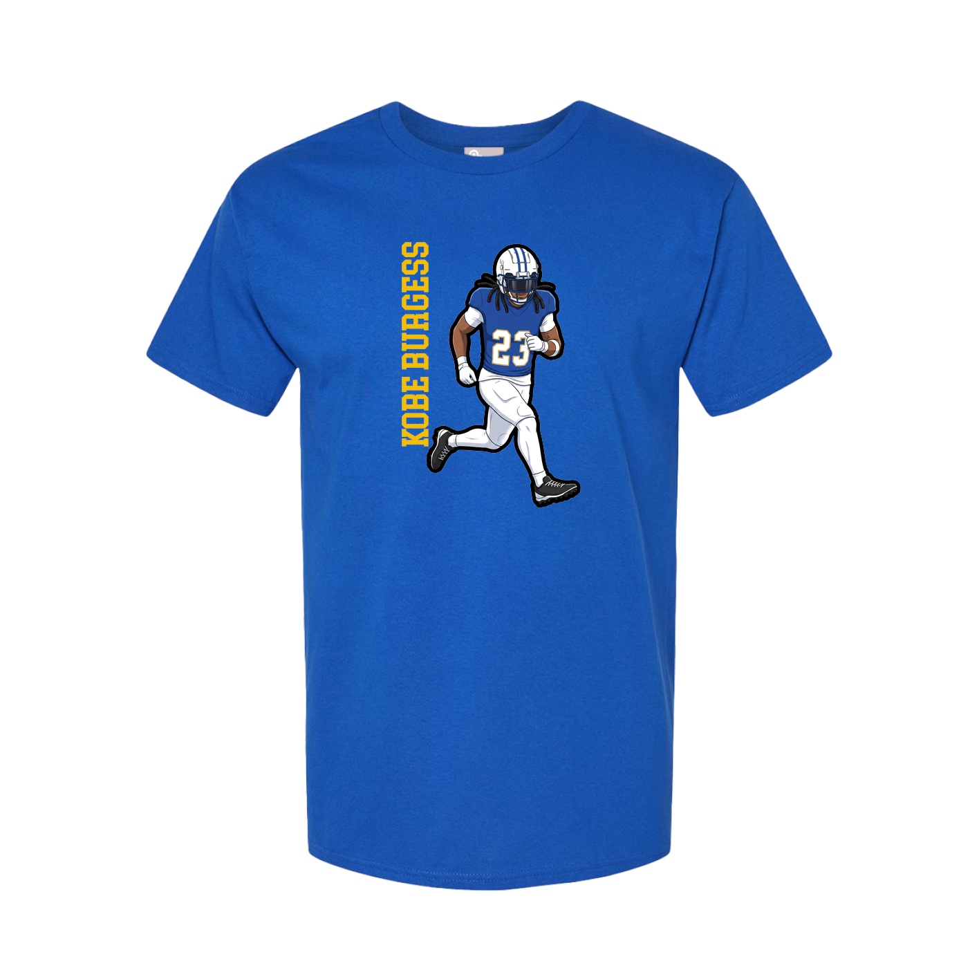 Youth Tee — Name Vertical in Royal