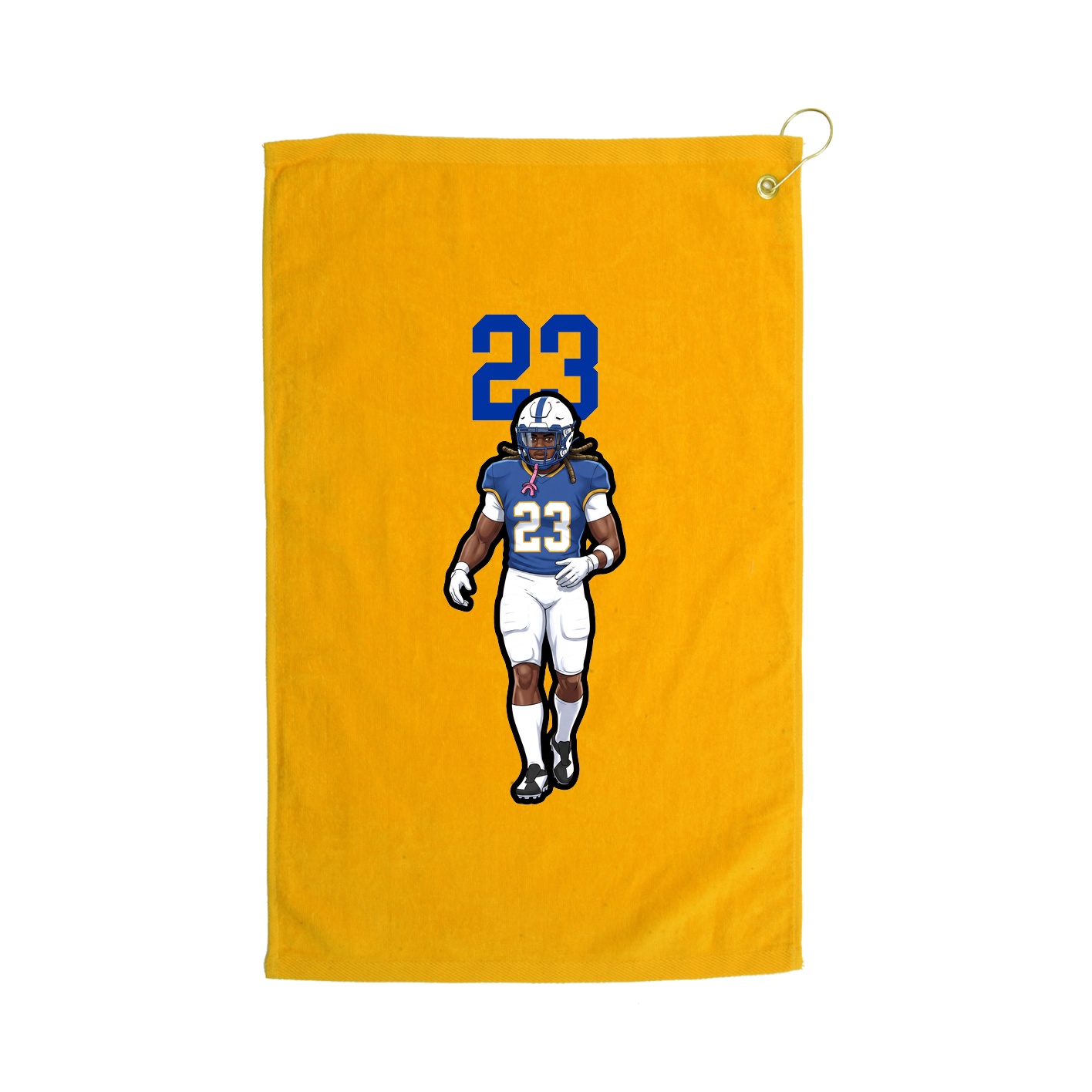 Golf Towel — Number Top in Gold