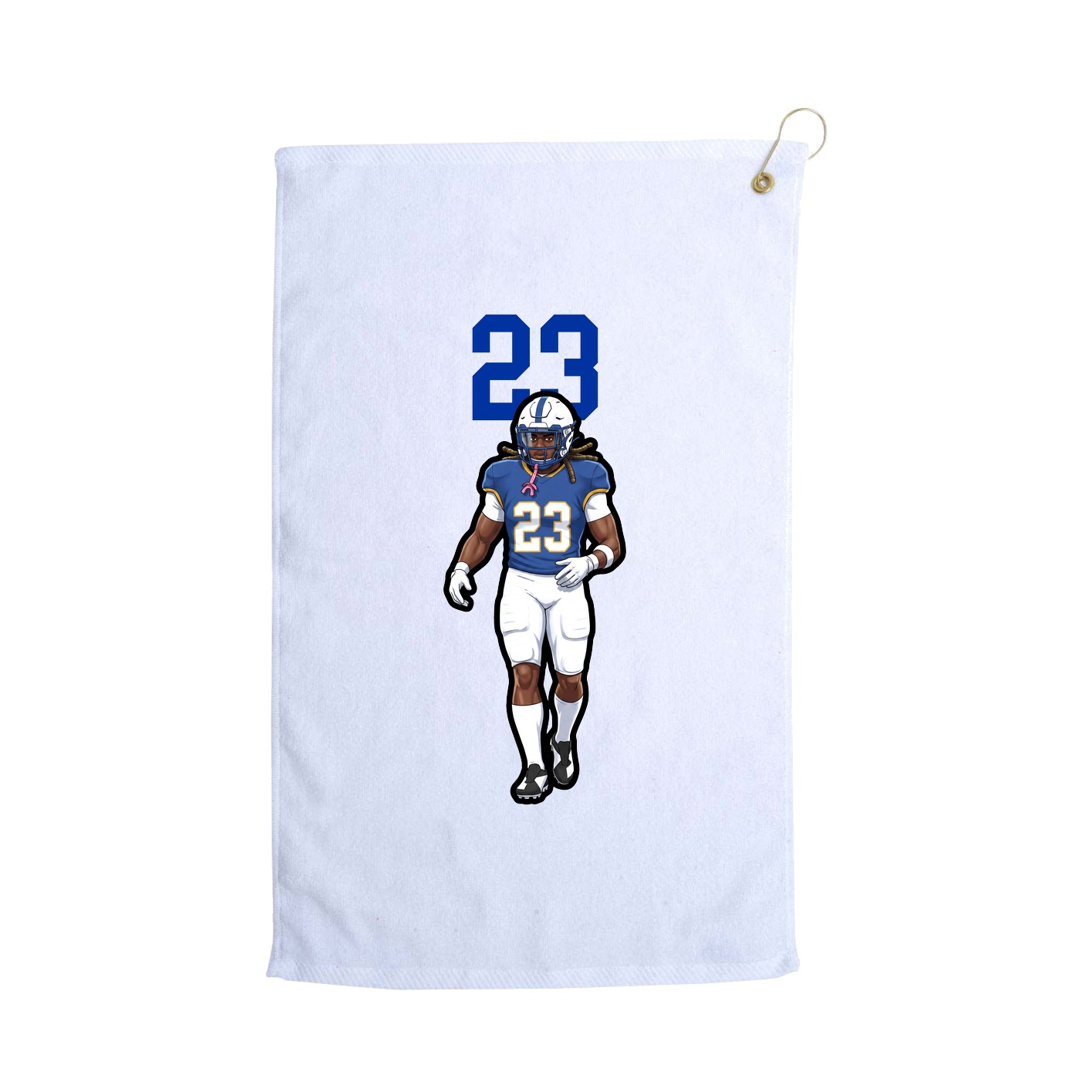 Golf Towel — Number Top in White