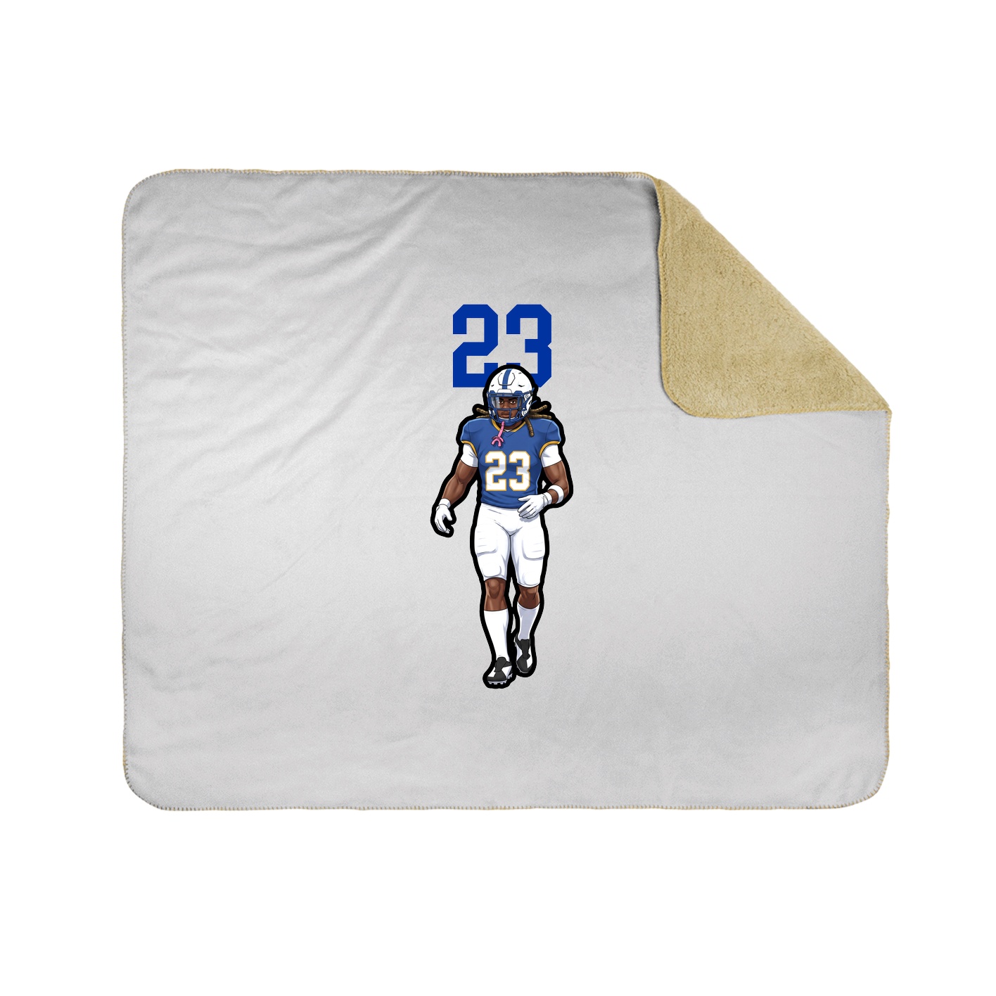 Throw Blanket — Number Top in White