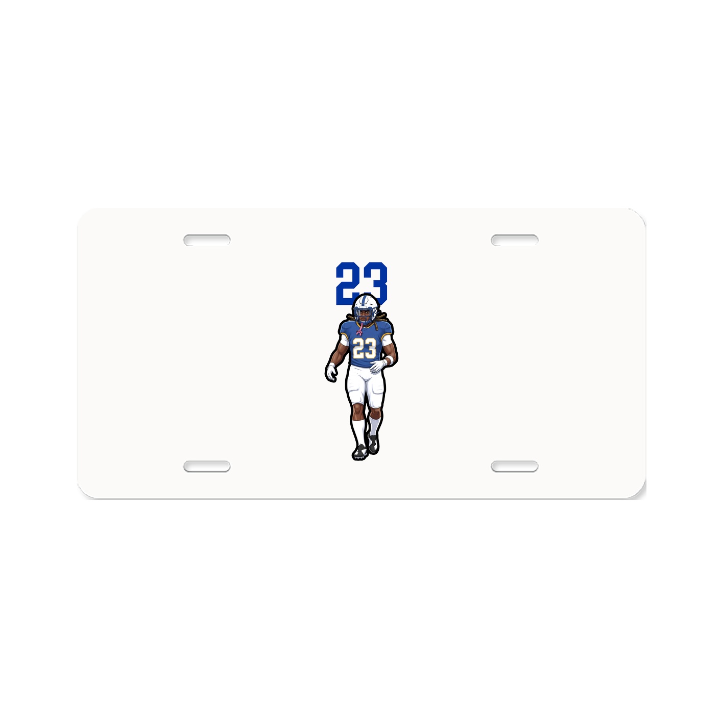 License Plate — Number Top in Classic
