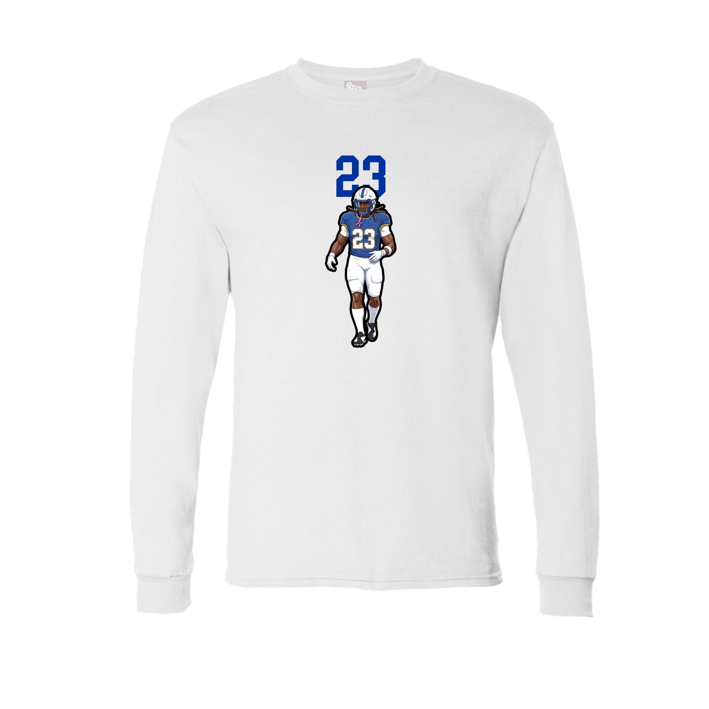 Long Sleeve Tee — Number Top in White