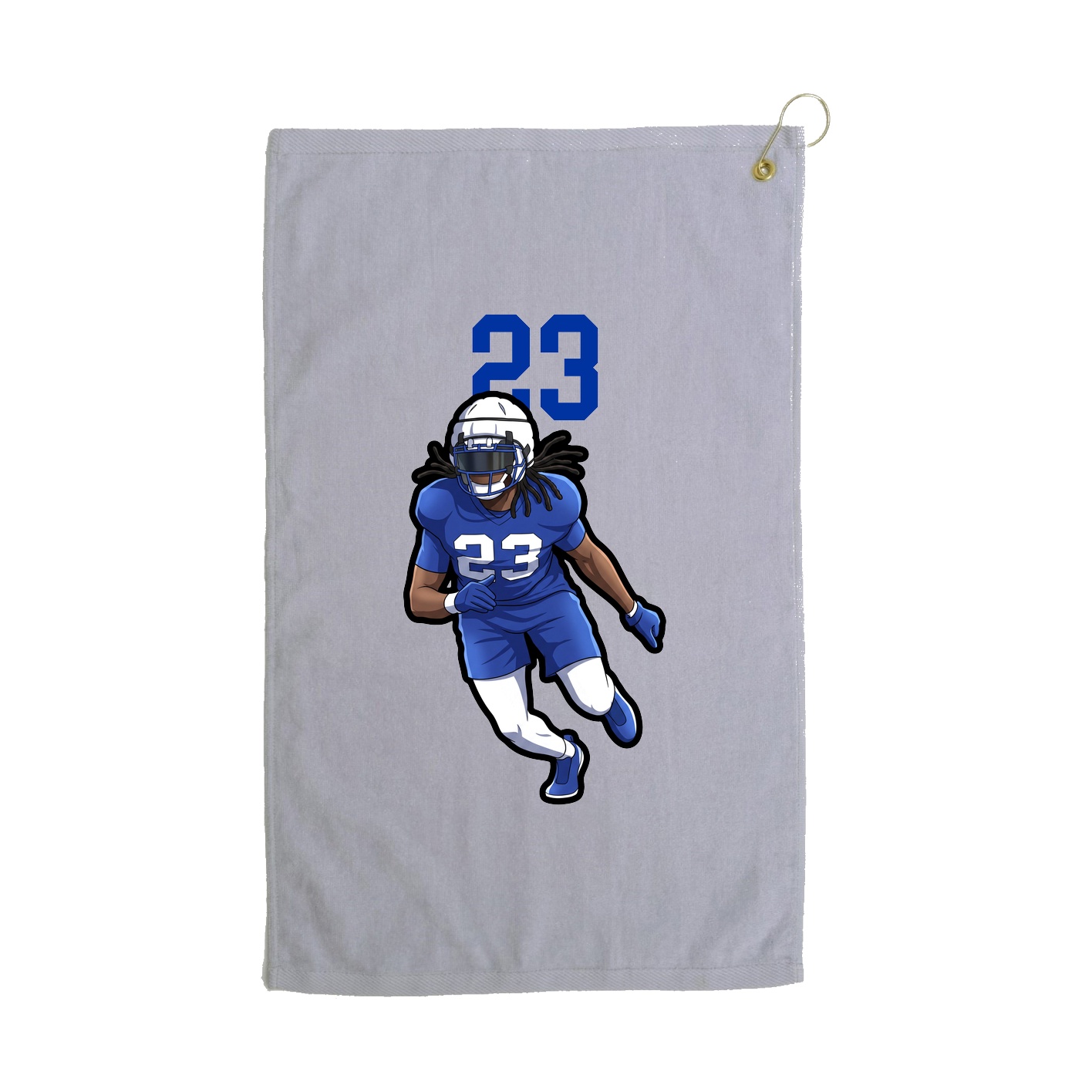 Golf Towel — Number Top in Grey