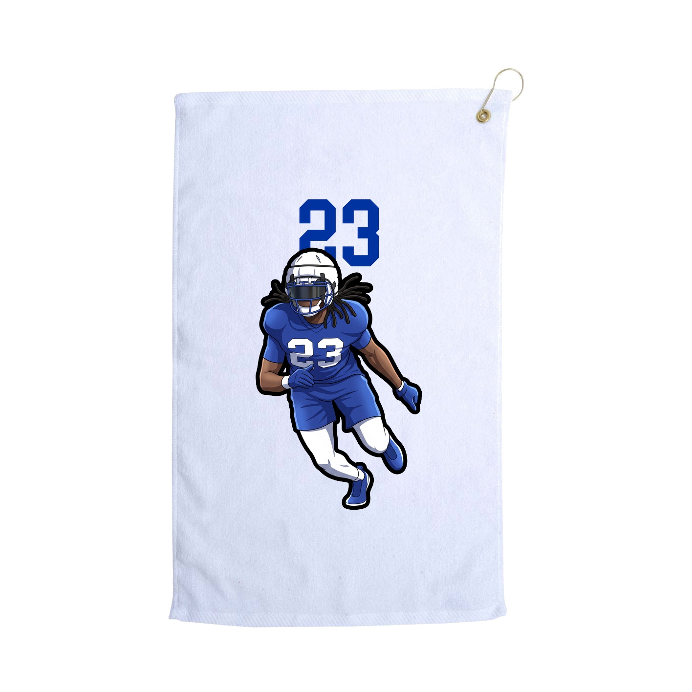 Golf Towel — Number Top in White