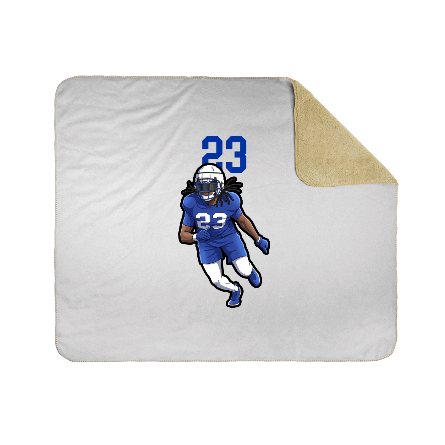 Throw Blanket — Number Top in White