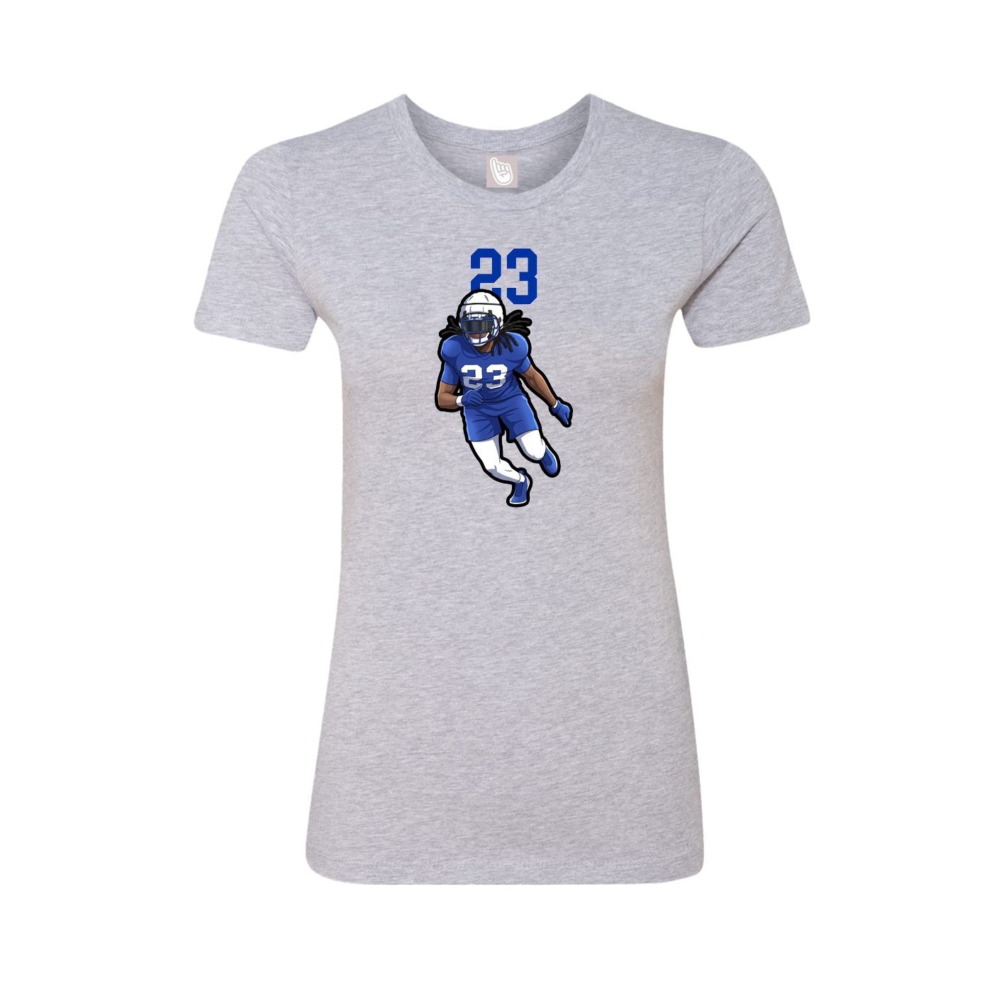 Fitted Women's Tee — Number Top in Grey