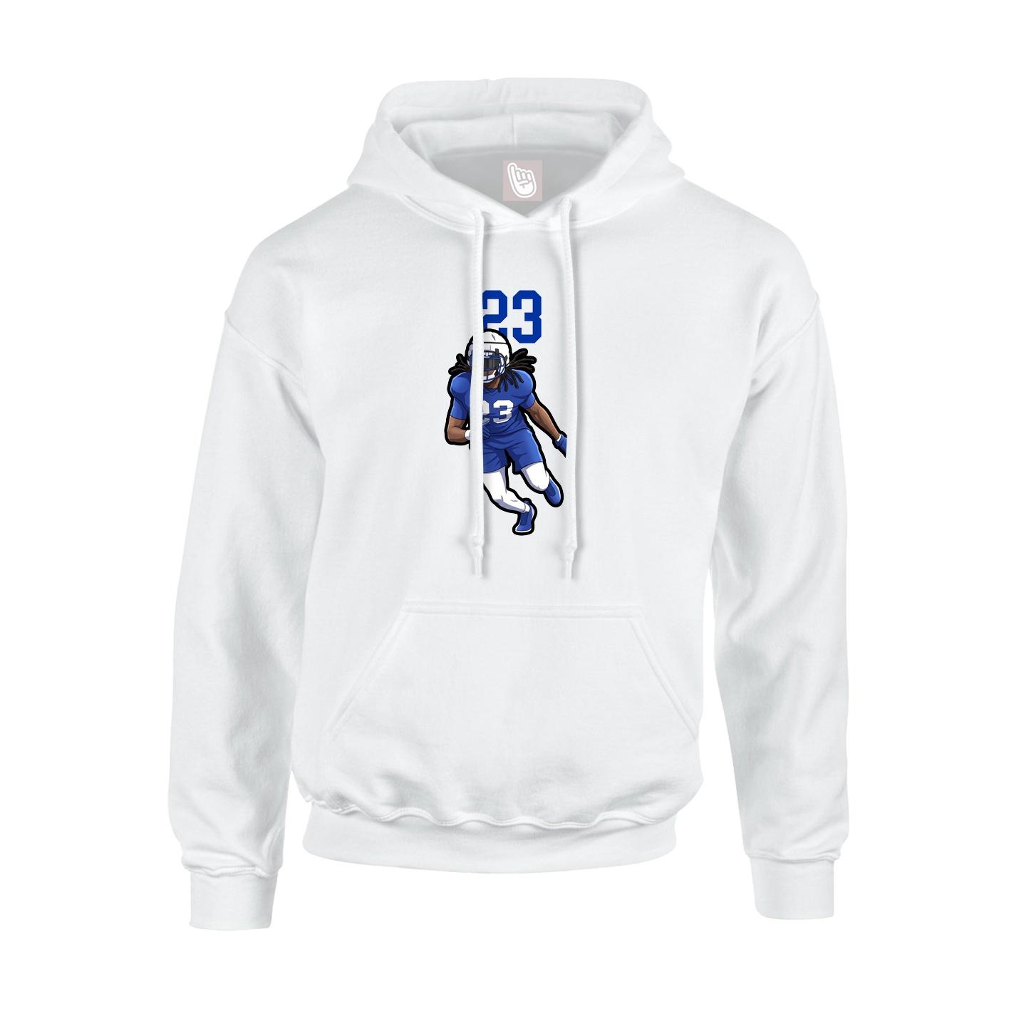 Hoodie — Number Top in White
