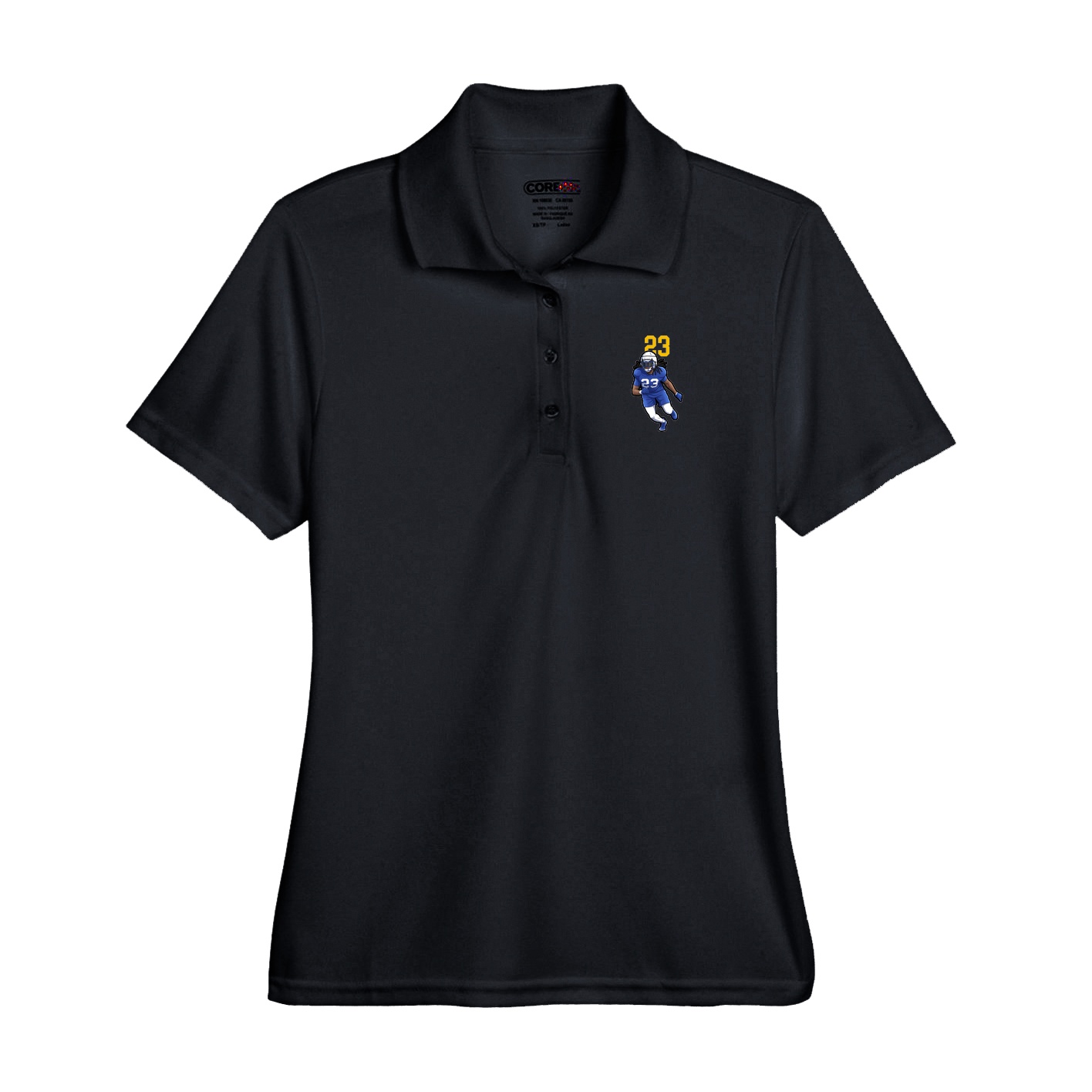 Performance Polo — Number Top in Black