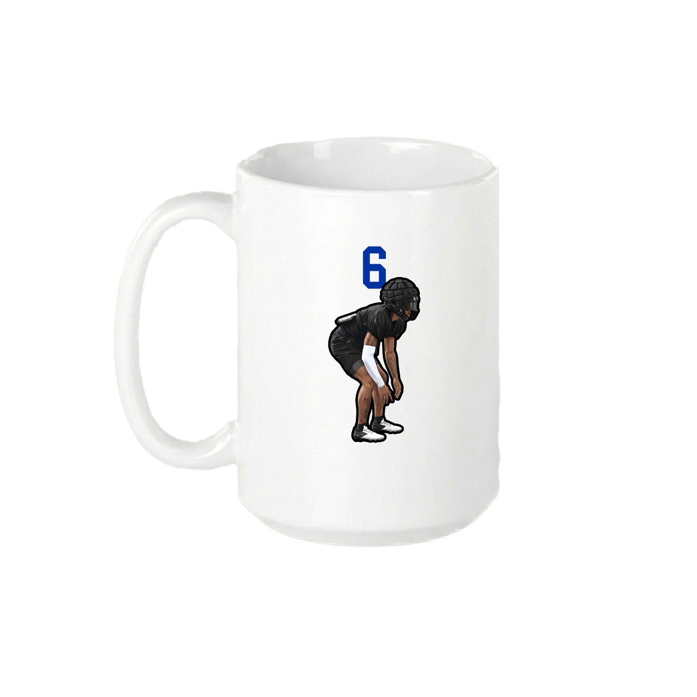 15oz Coffee Mug — Number Top in White