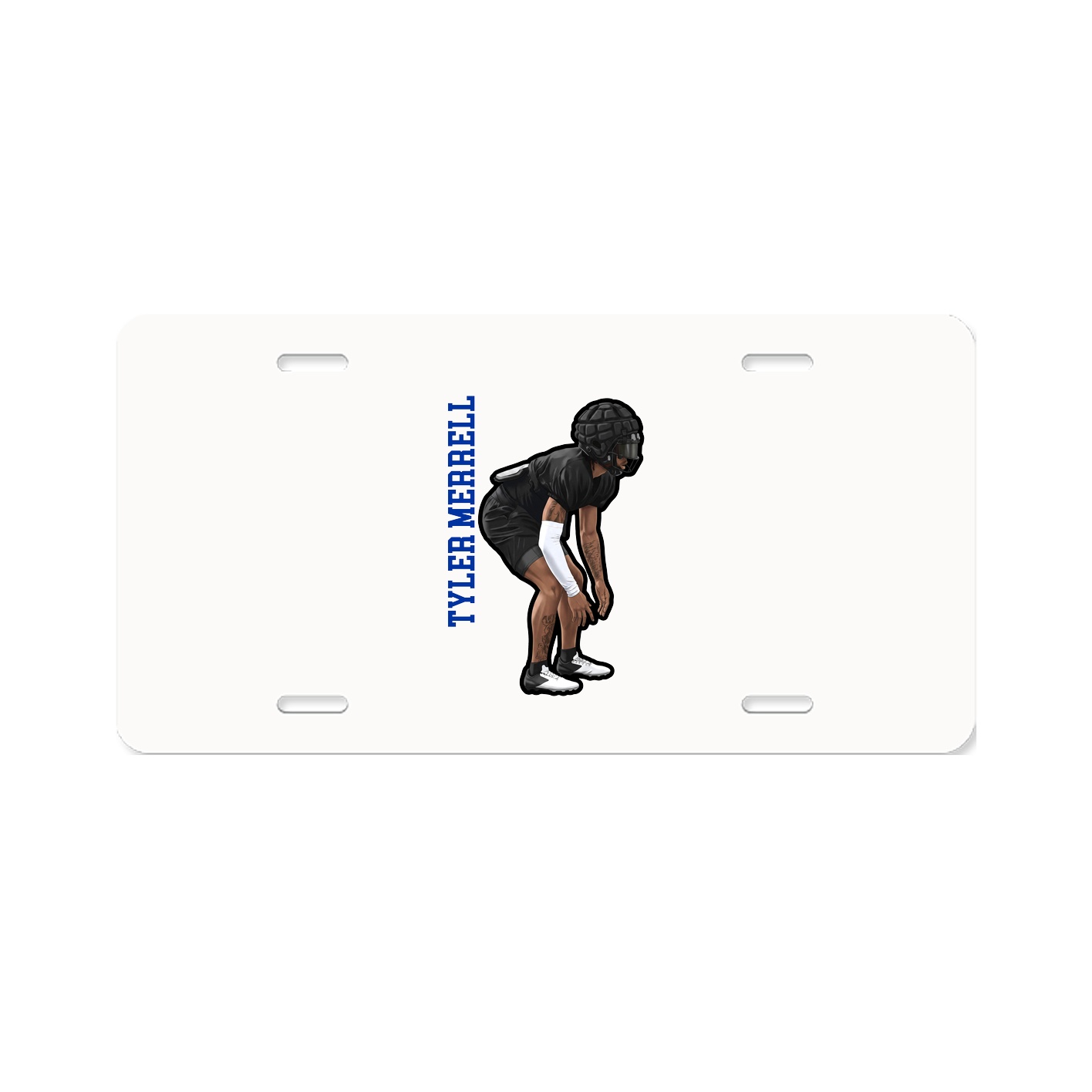 License Plate — Name Vertical in Classic