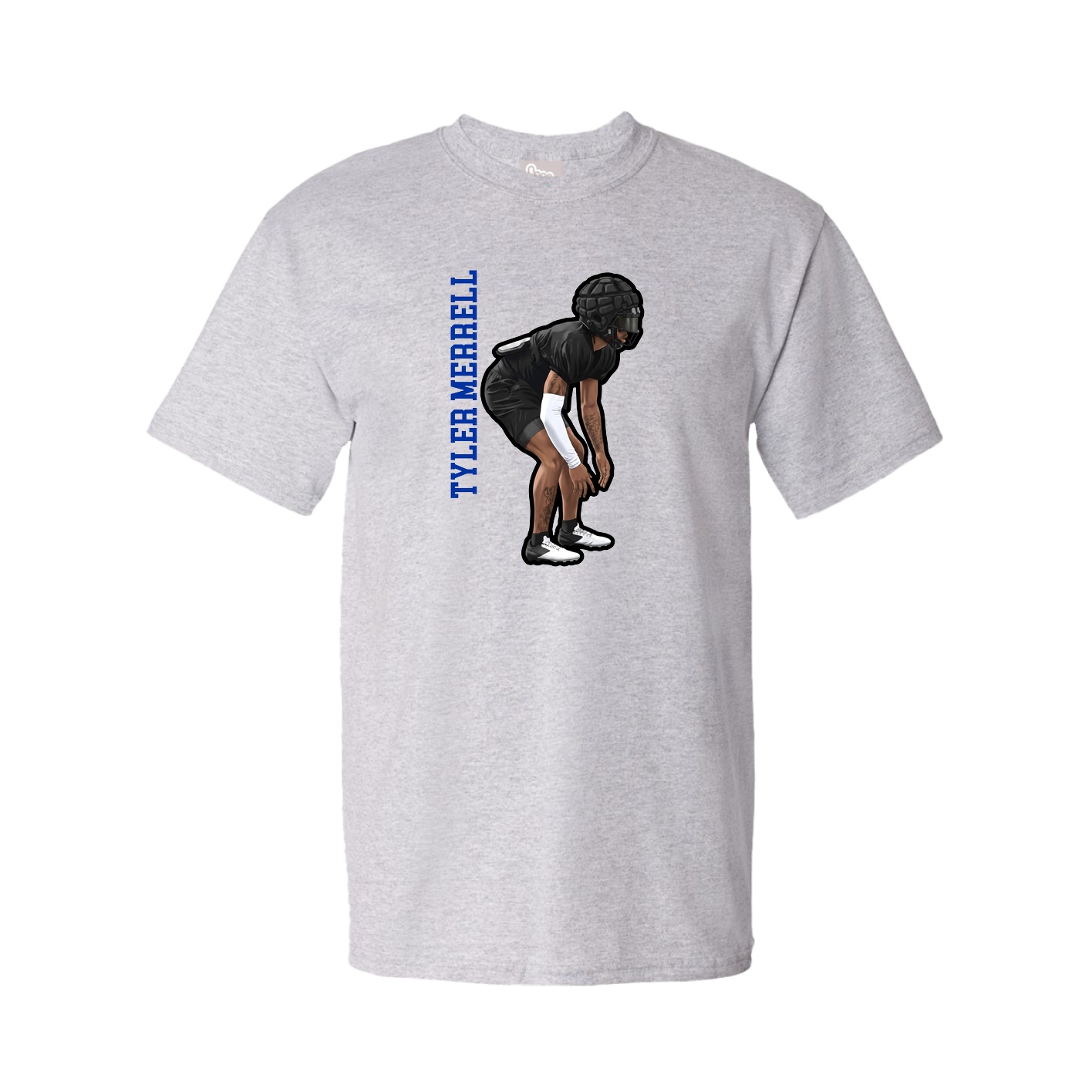 Tee — Name Vertical in Grey