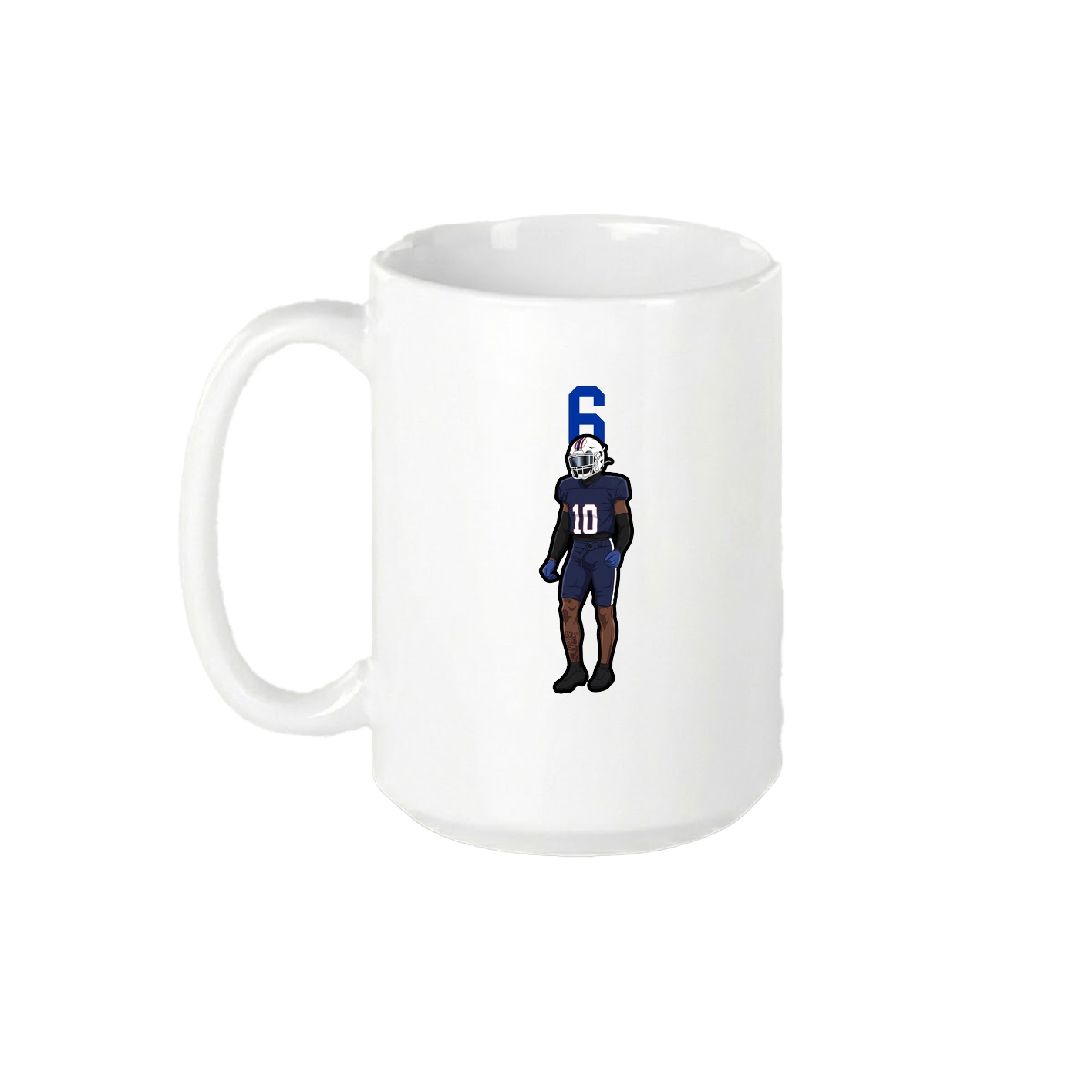 15oz Coffee Mug — Number Top in White
