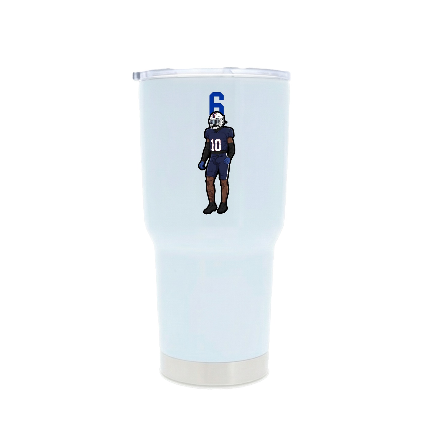 30oz Stainless Steel Tumbler — Number Top in White