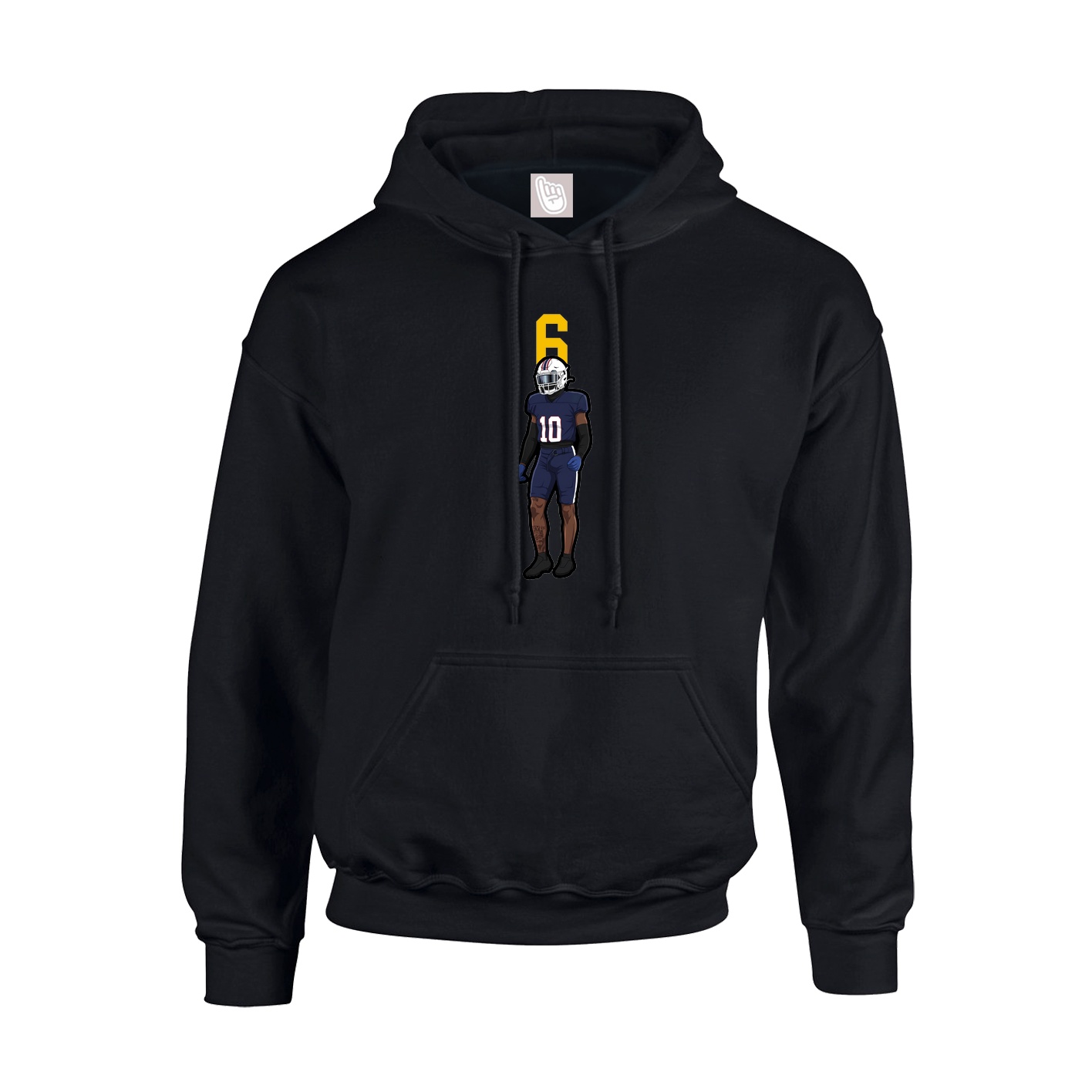 Youth Hoodie — Number Top in Black