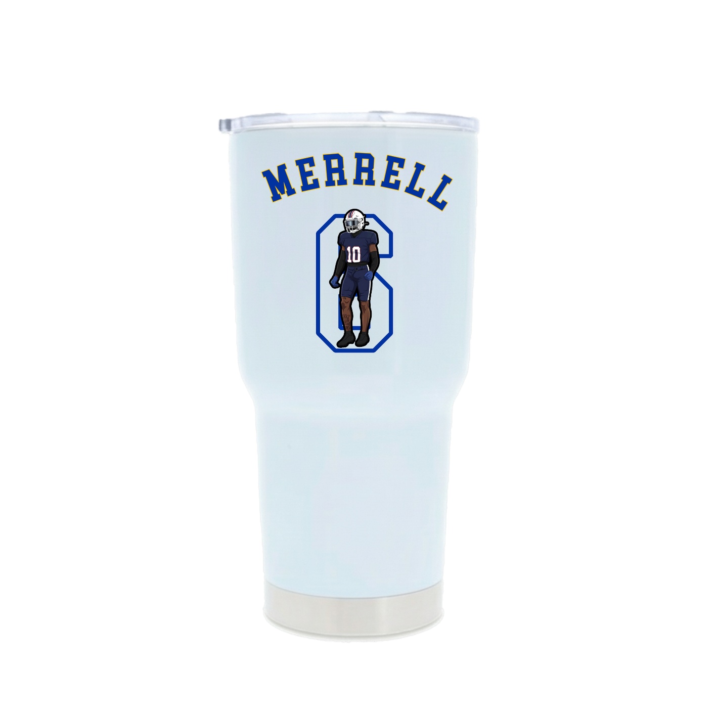 30oz Stainless Steel Tumbler — Shirsey Arch in White