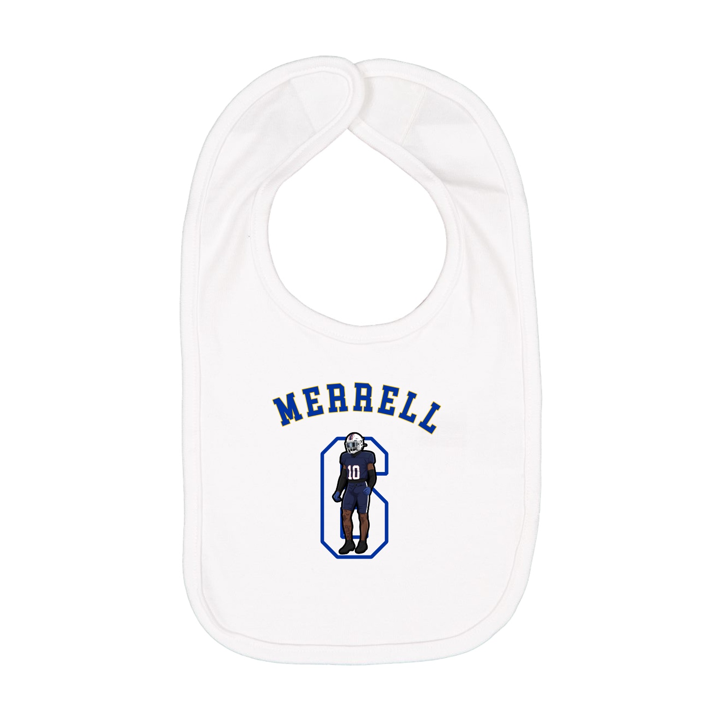 Infant Bib — Shirsey Arch in White