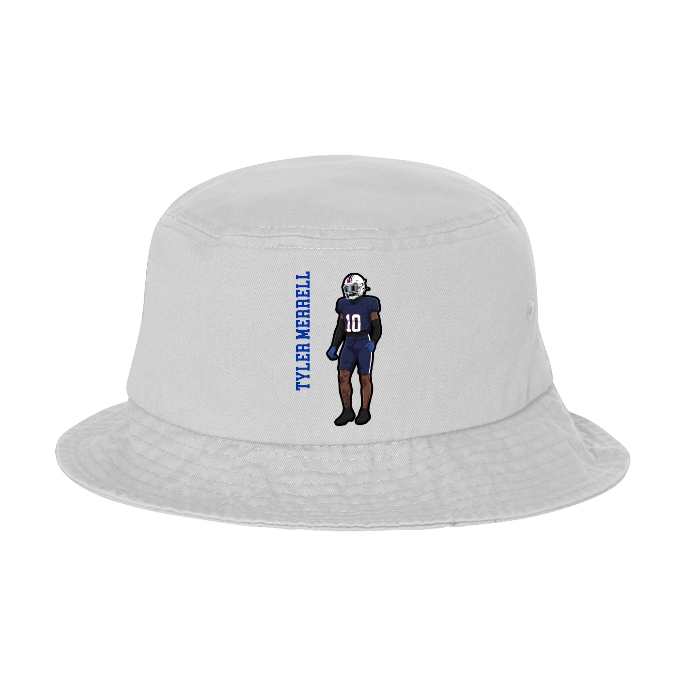 Bucket Cap — Name Vertical in White