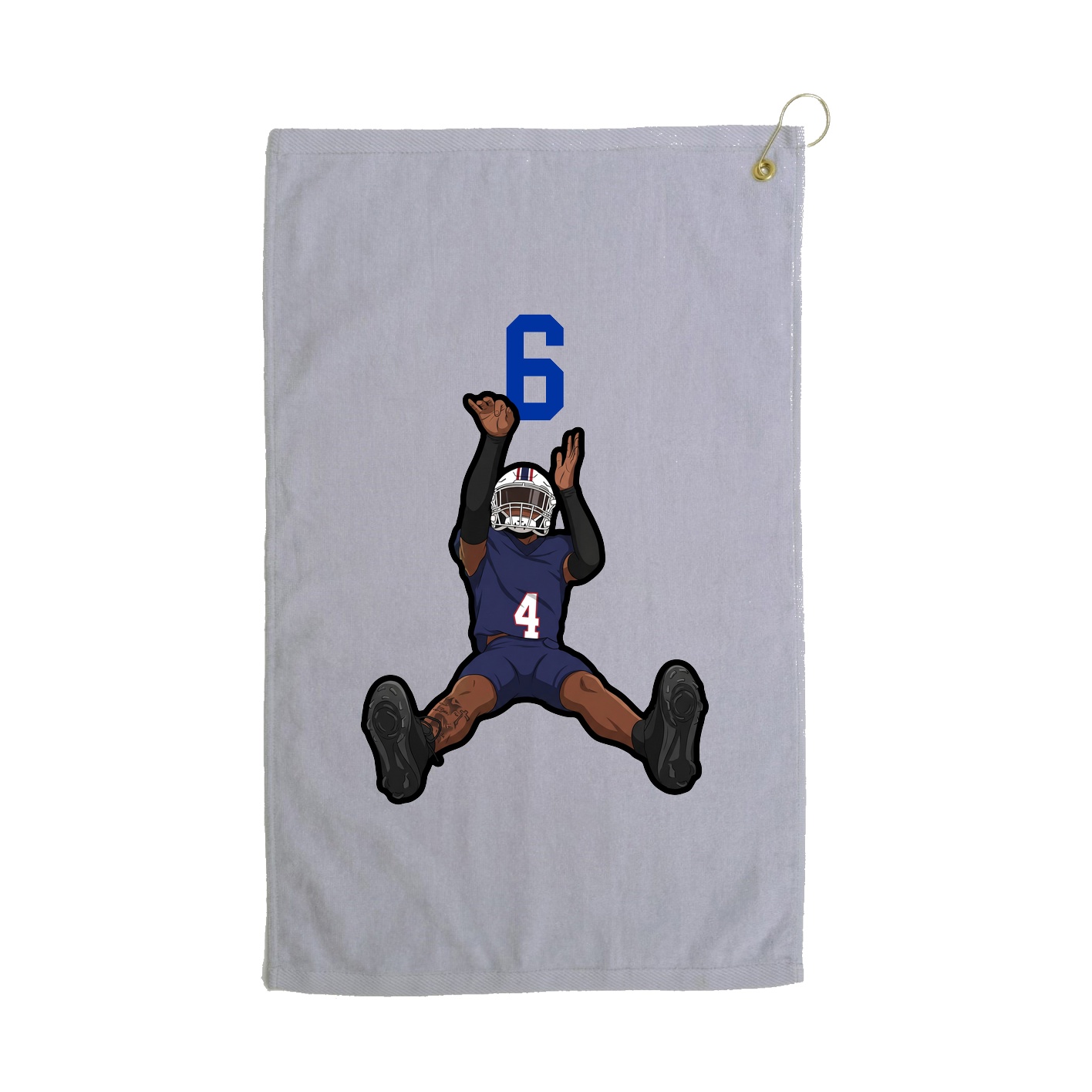 Golf Towel — Number Top in Grey