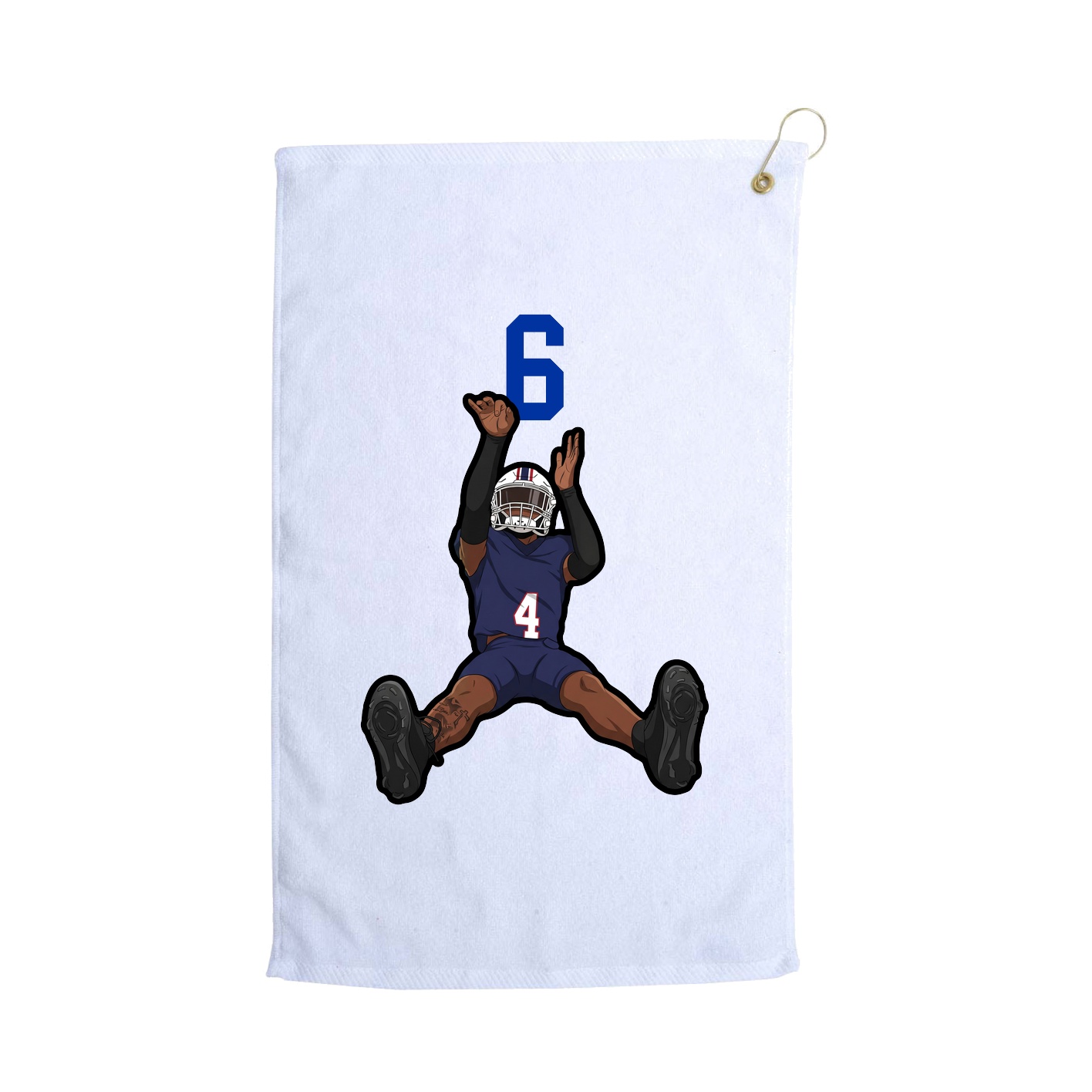 Golf Towel — Number Top in White