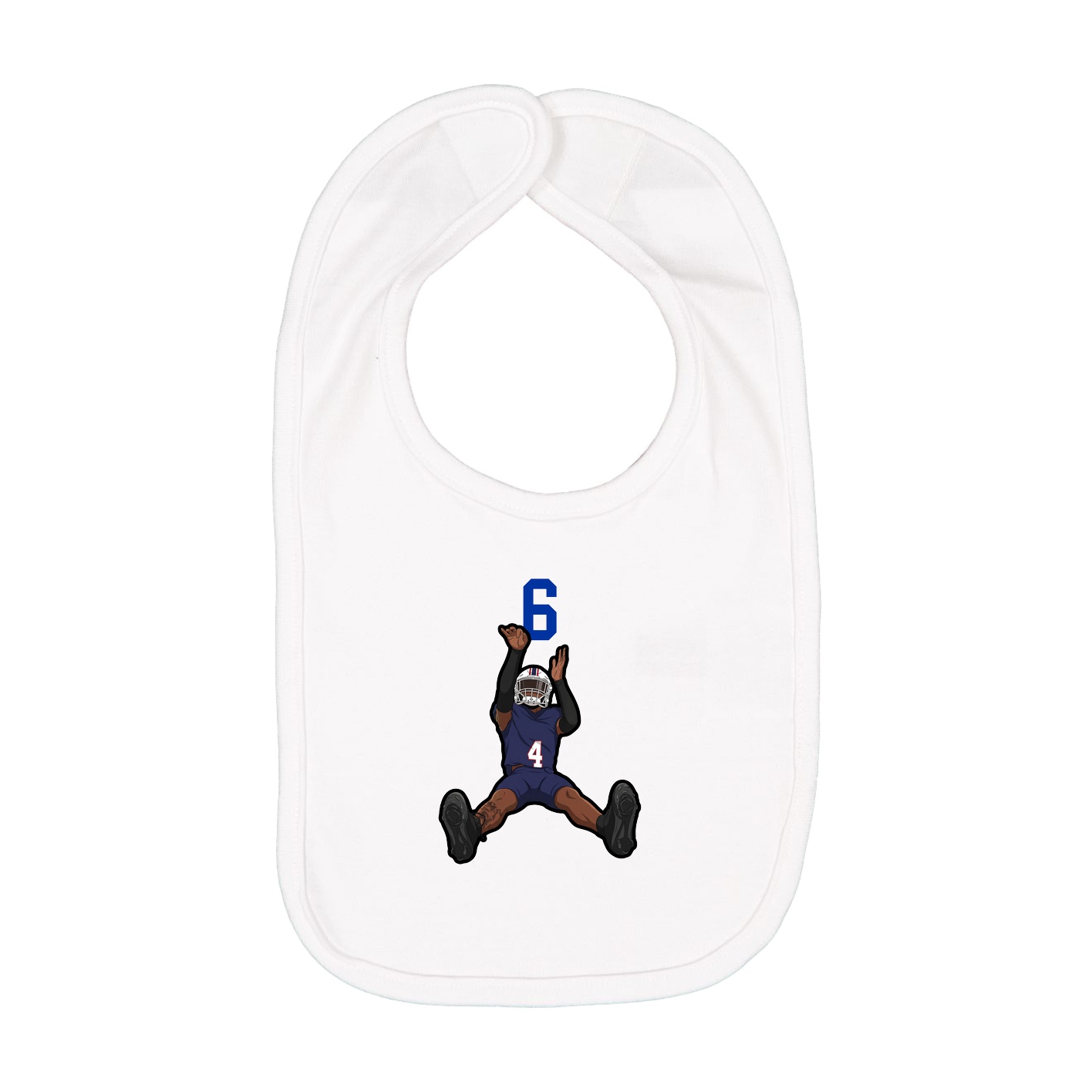 Infant Bib — Number Top in White