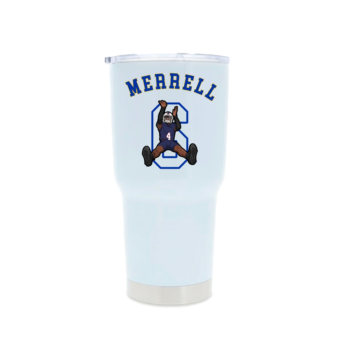 30oz Stainless Steel Tumbler — Shirsey Arch in White
