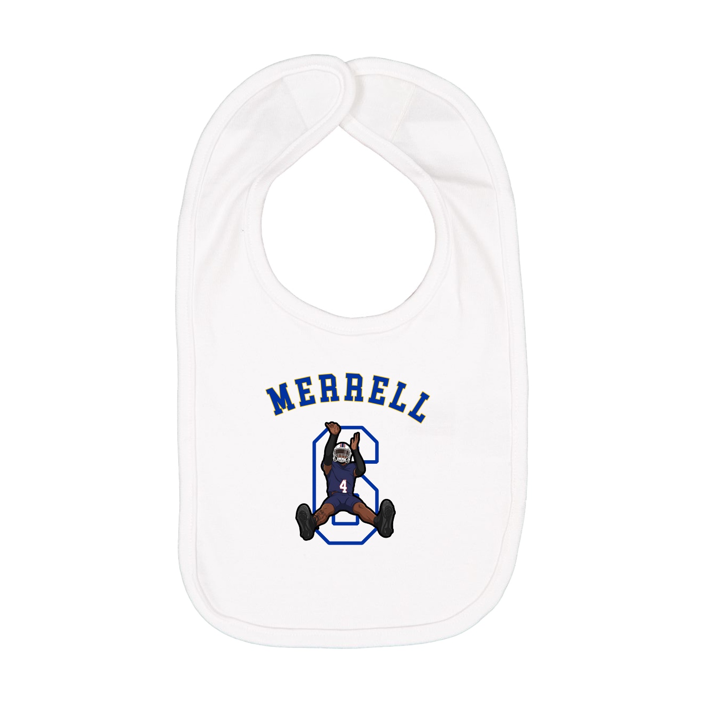 Infant Bib — Shirsey Arch in White
