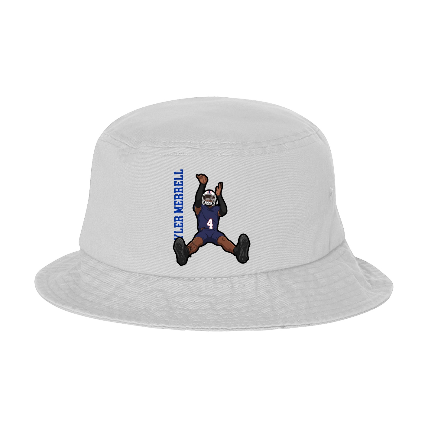 Bucket Cap — Name Vertical in White