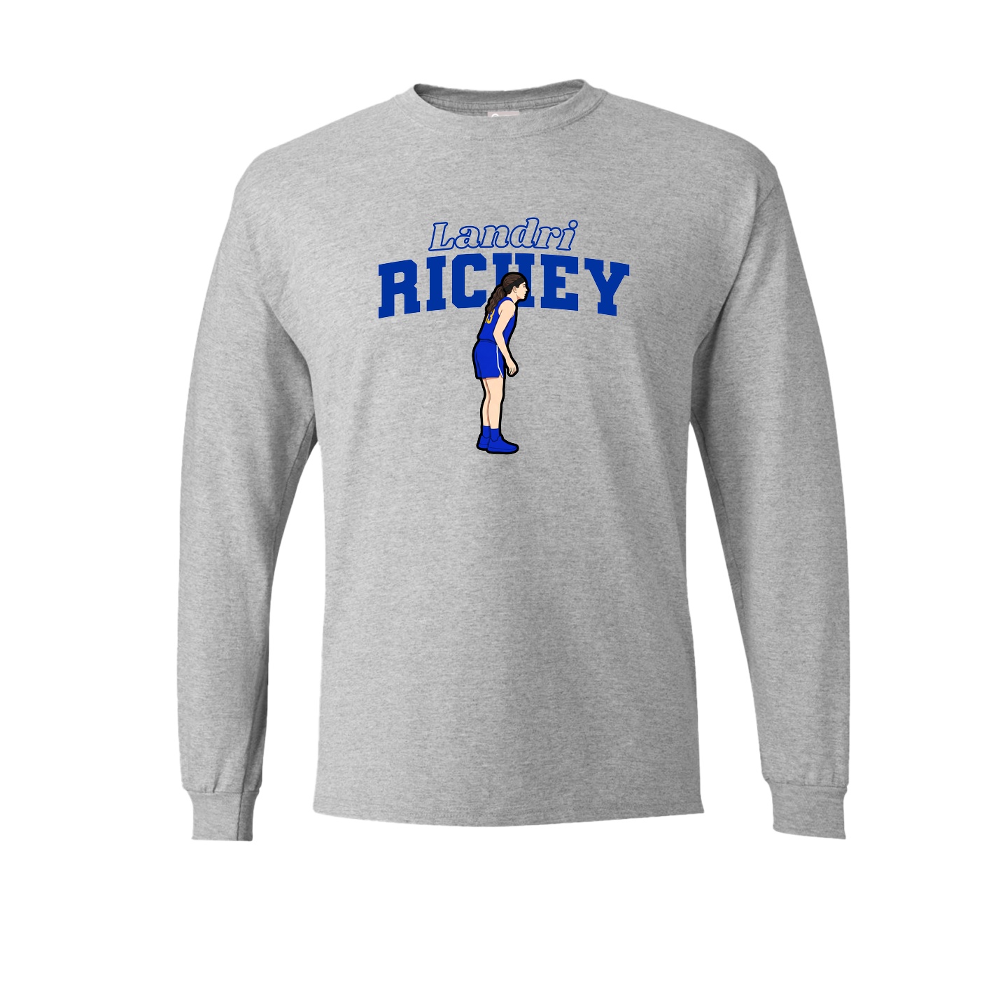 Long Sleeve Tee — Name Arch in Grey