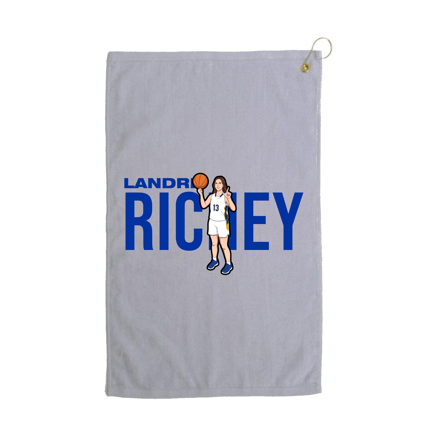 Golf Towel — Player Name in Grey