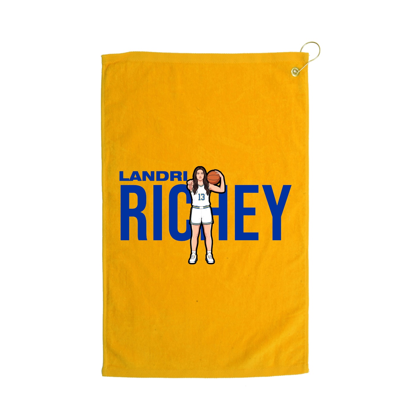 Golf Towel — Player Name in Gold