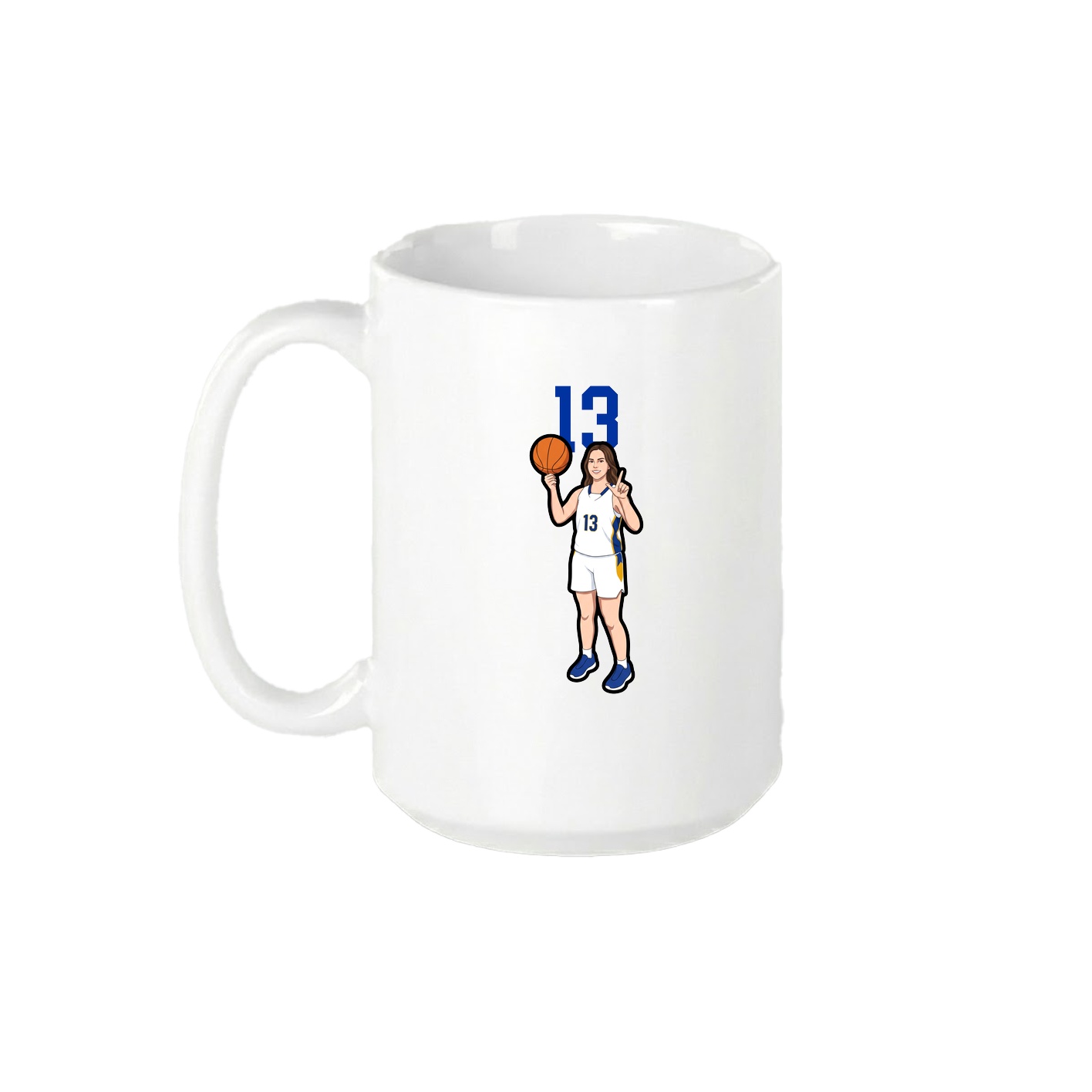 15oz Coffee Mug — Number Top in White