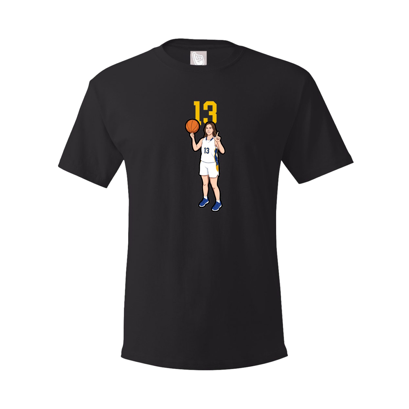 Youth Tee — Number Top in Black