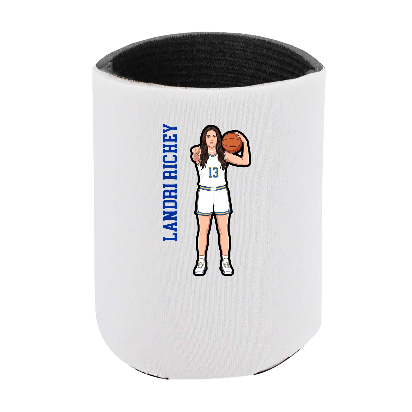Can Holder — Name Vertical in White