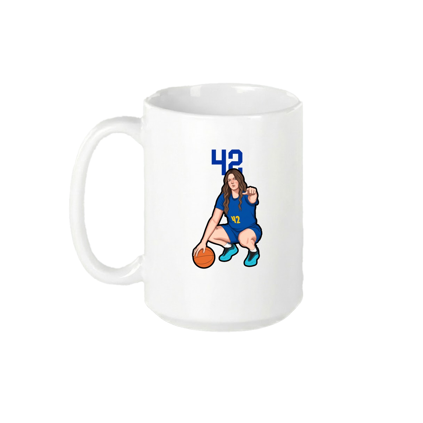 15oz Coffee Mug — Number Top in White
