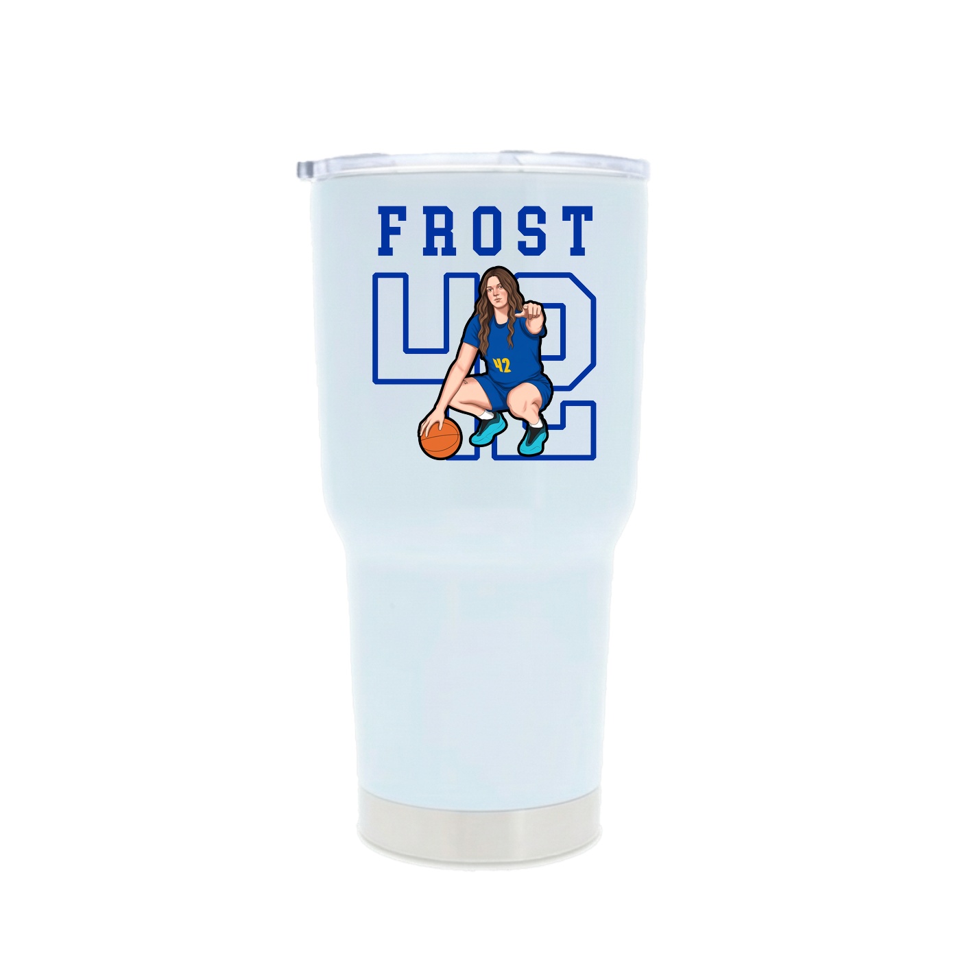 30oz Stainless Steel Tumbler — Shirsey in White