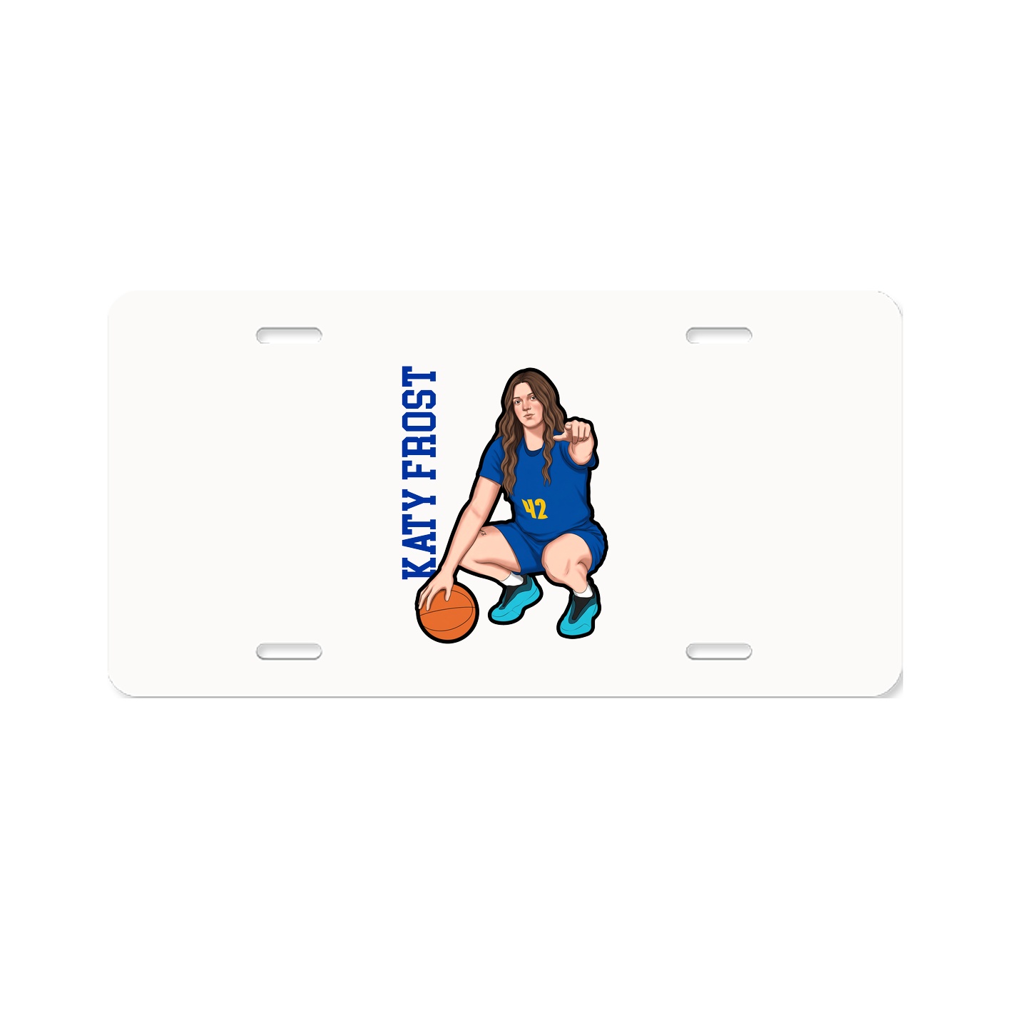 License Plate — Name Vertical in Classic