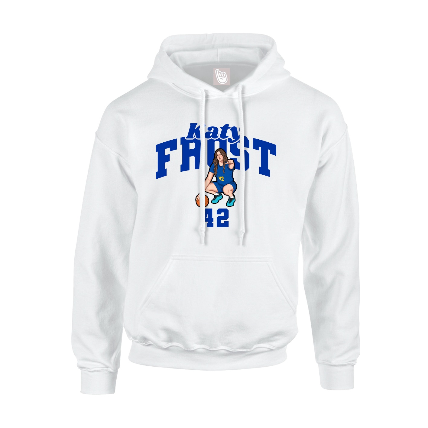 Youth Hoodie — Signature Arch in White