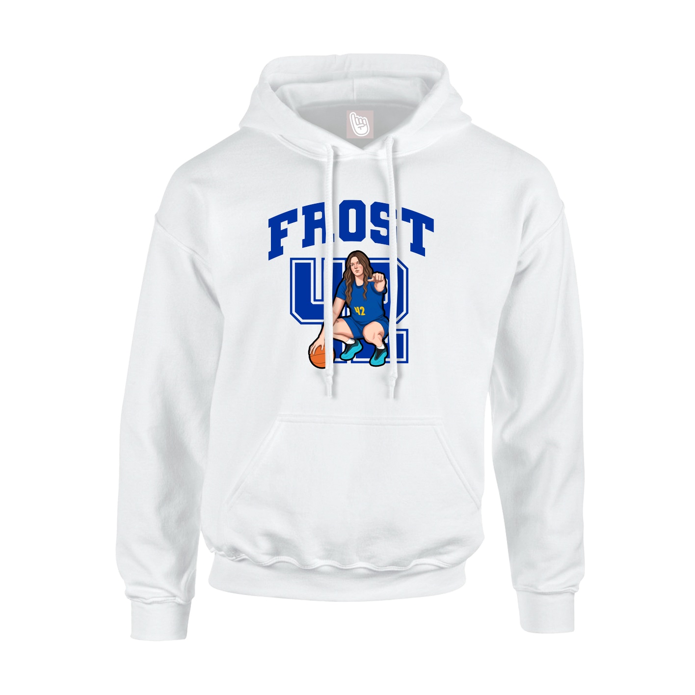 Hoodie — Number in White