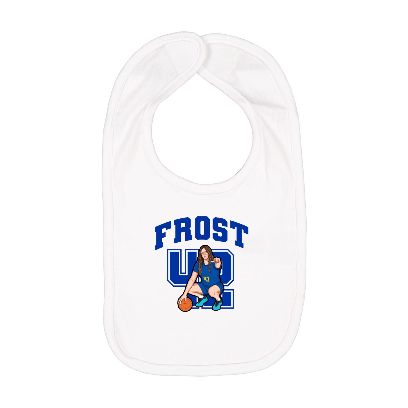 Infant Bib — Number in White