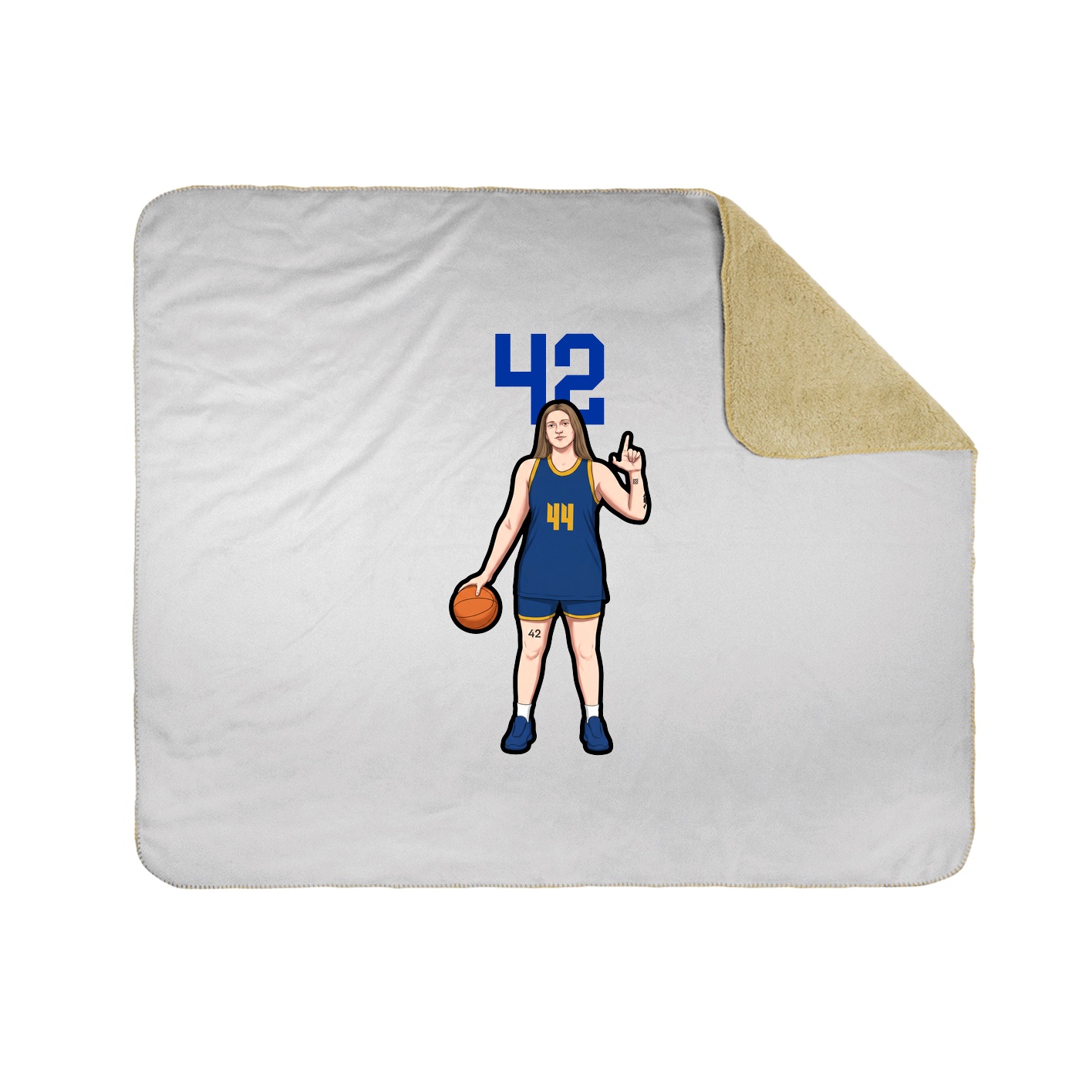 Throw Blanket — Number Top in White