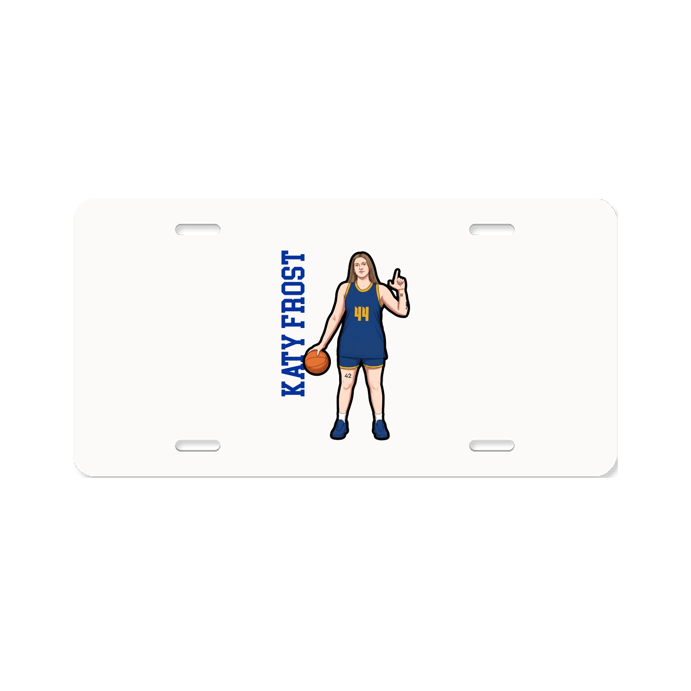 License Plate — Name Vertical in Classic