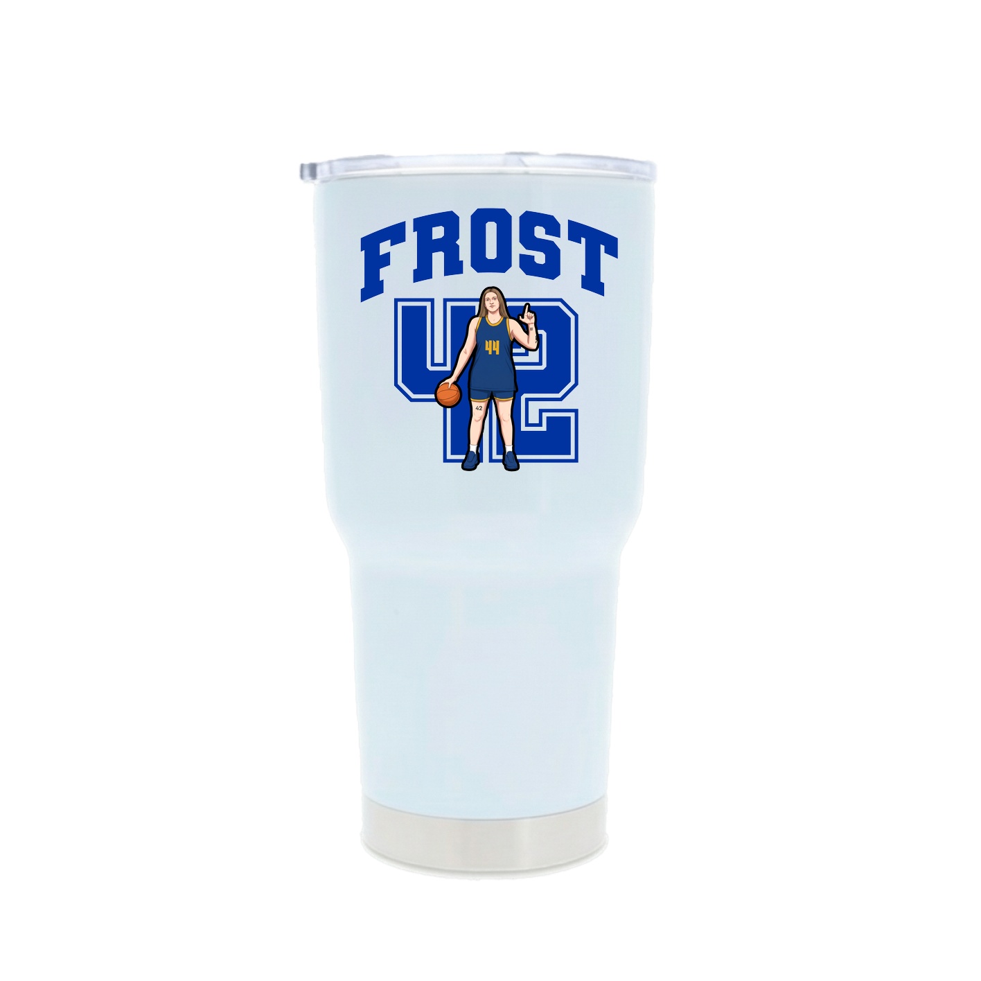 30oz Stainless Steel Tumbler — Number in White
