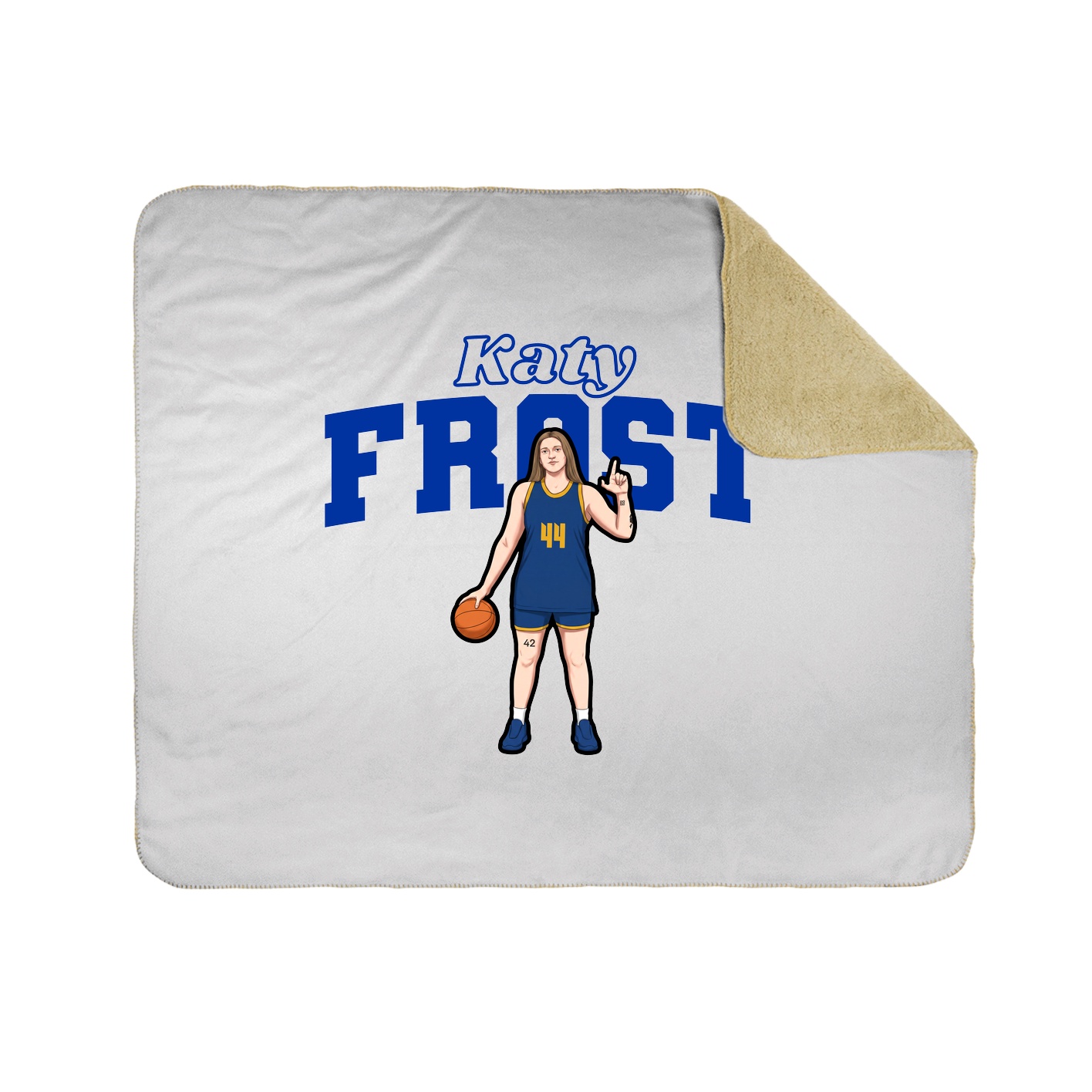 Throw Blanket — Name Arch in White