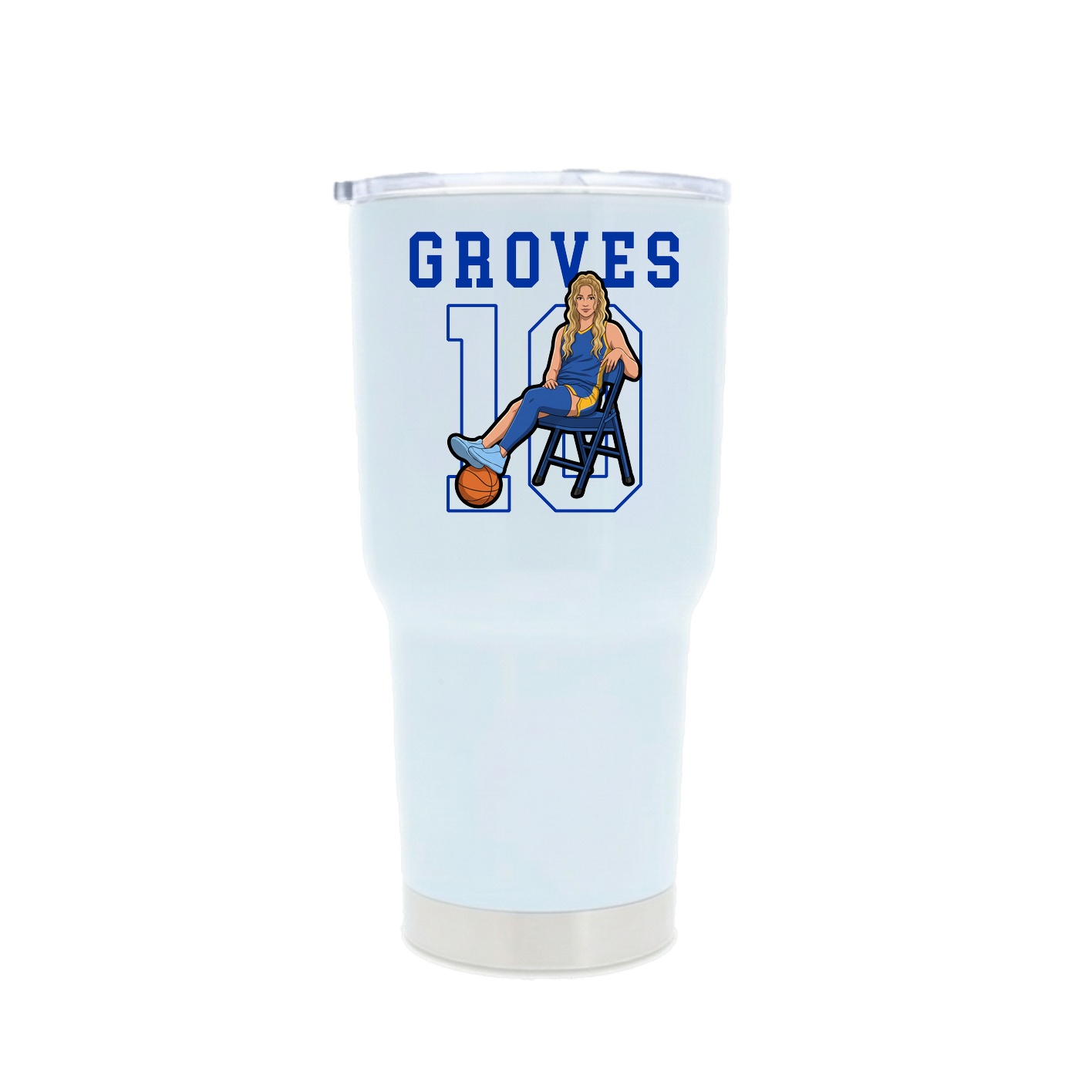 30oz Stainless Steel Tumbler — Shirsey in White
