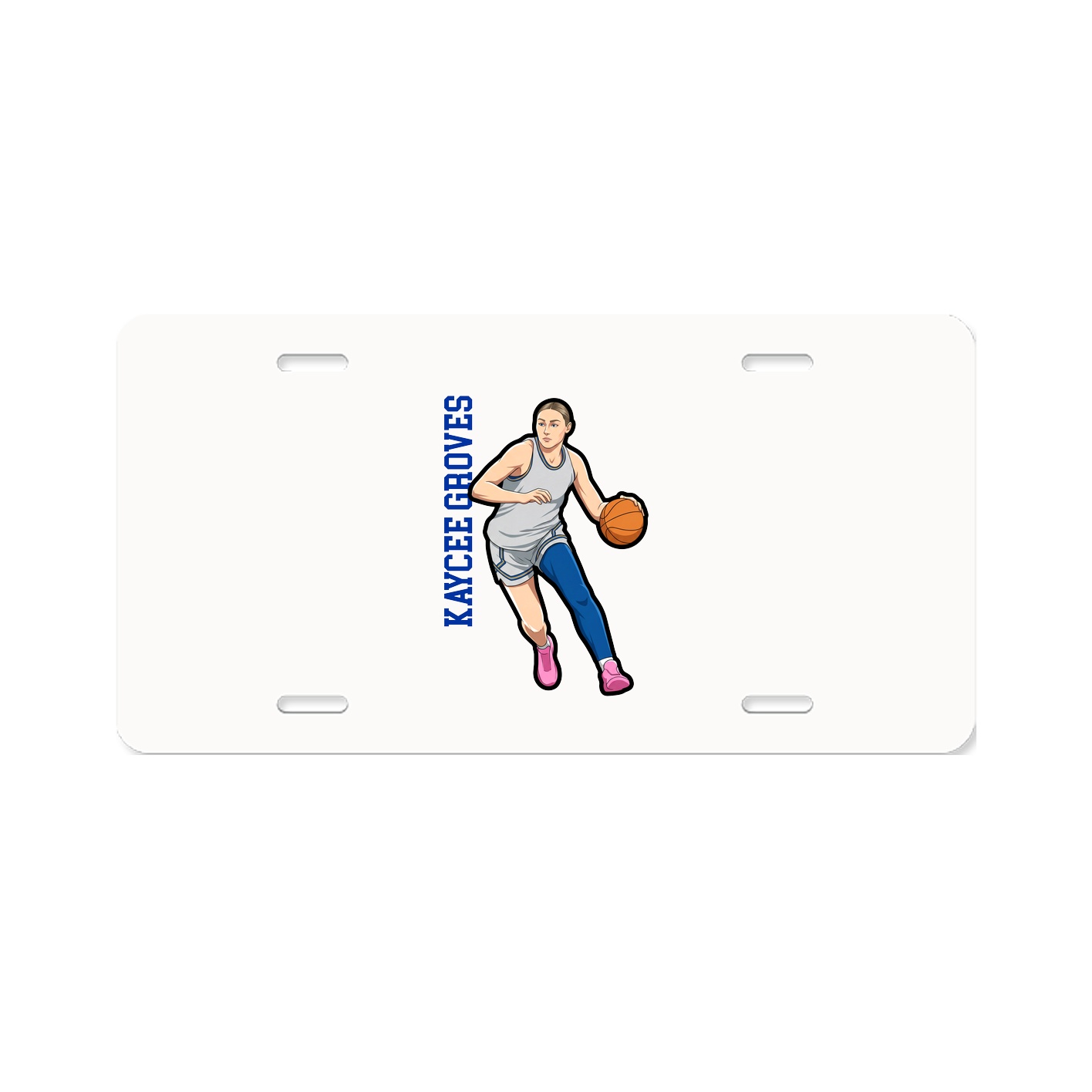License Plate — Name Vertical in Classic
