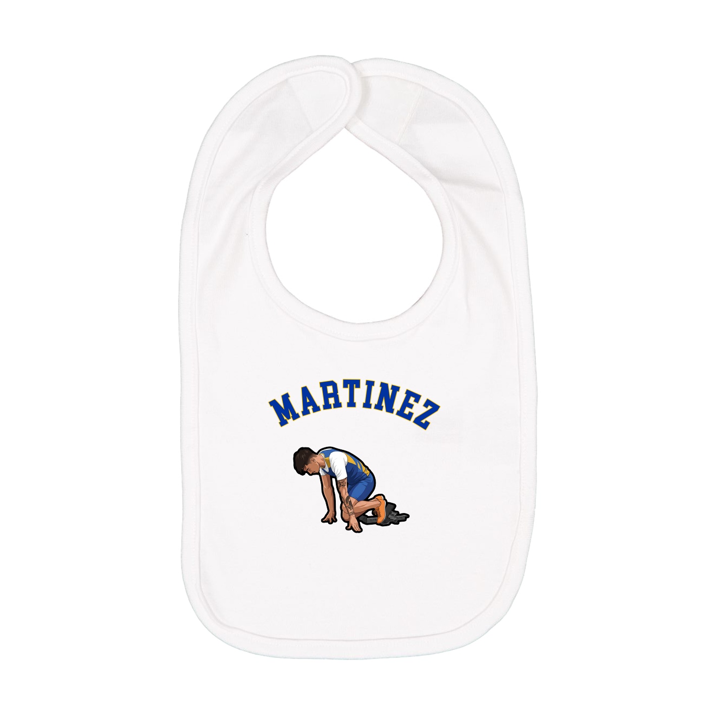 Infant Bib — Shirsey Arch in White