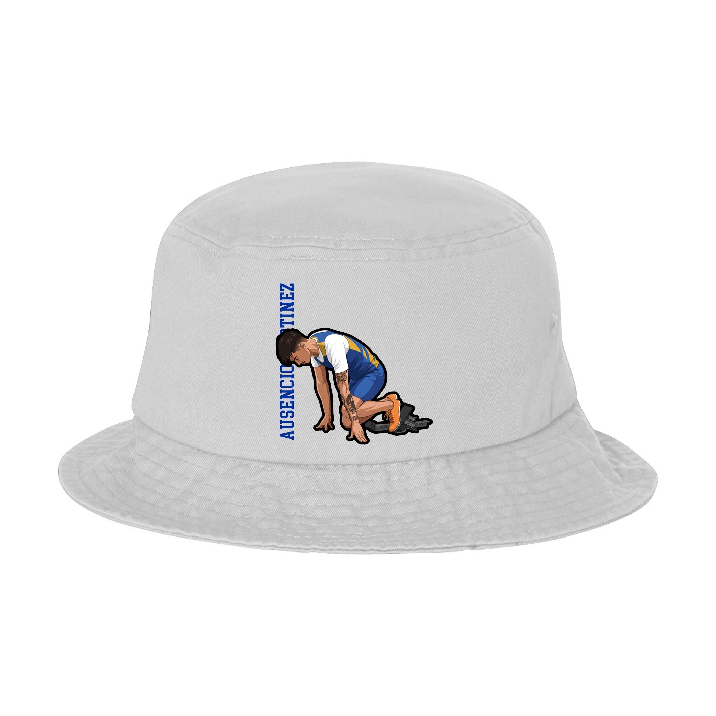 Bucket Cap — Name Vertical in White